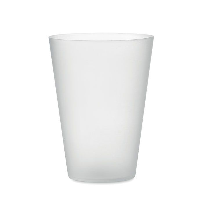 Wiederverwendbarer Becher 300ml FESTA - transparent weiß-556