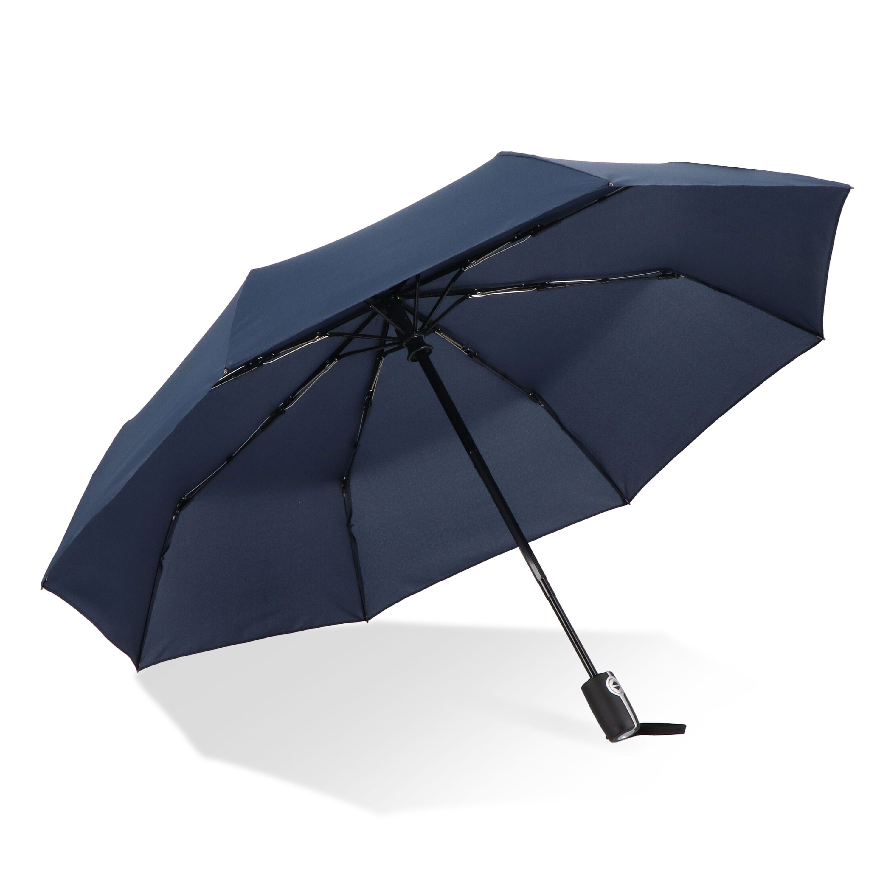 Taman Pongee 21 Faltbarer windproof Regenschirm Auto open & close - dunkelblau-138