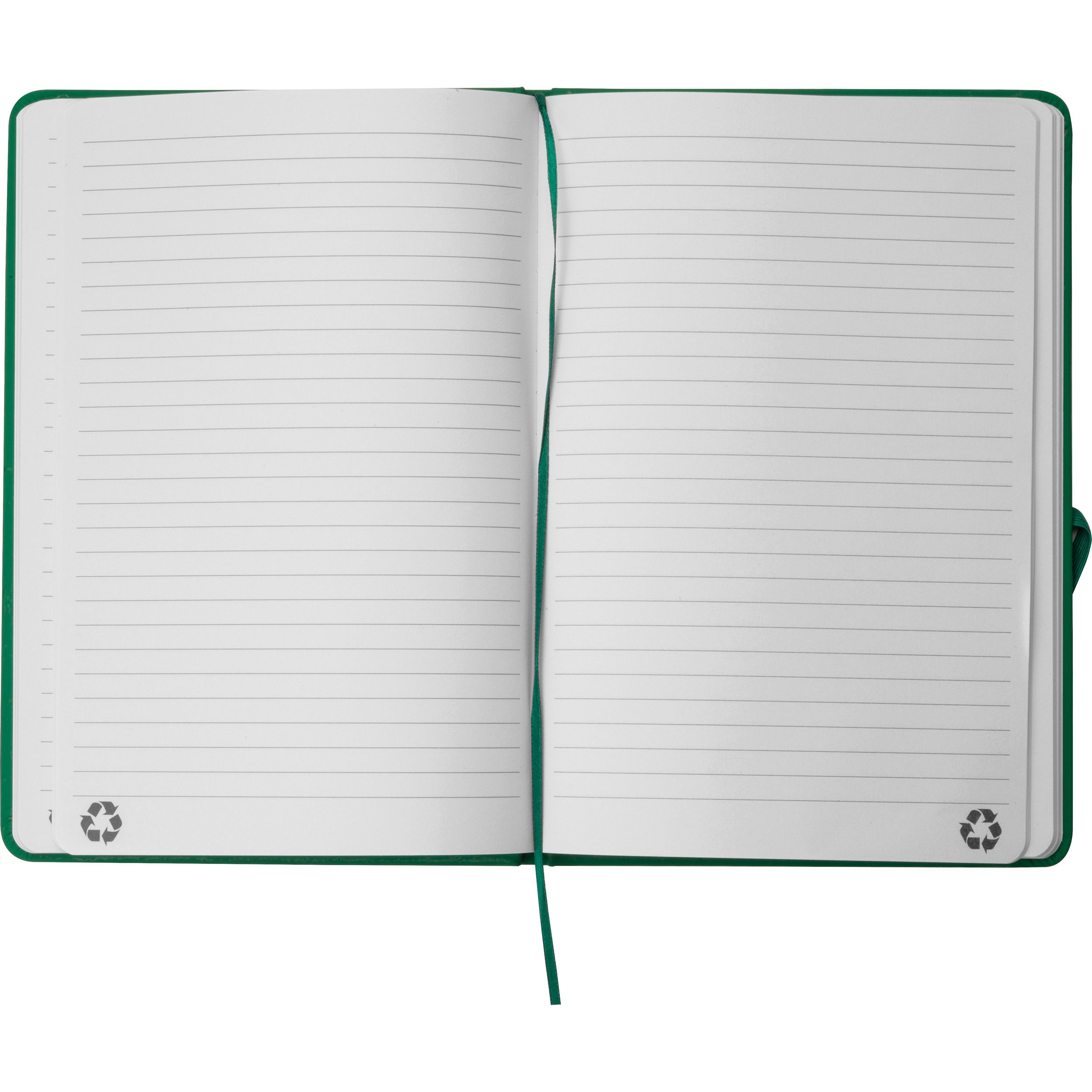 A5 Notizbuch aus Recyclingpapier  - grün-692