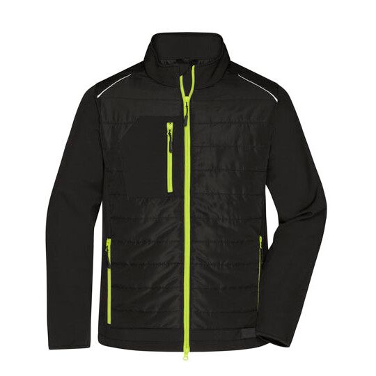 Men´s Hybrid Jacket - black - neon orange-422