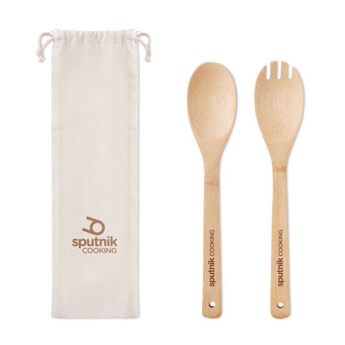 Salatbesteck Bambus MAYEN SET - beige-84