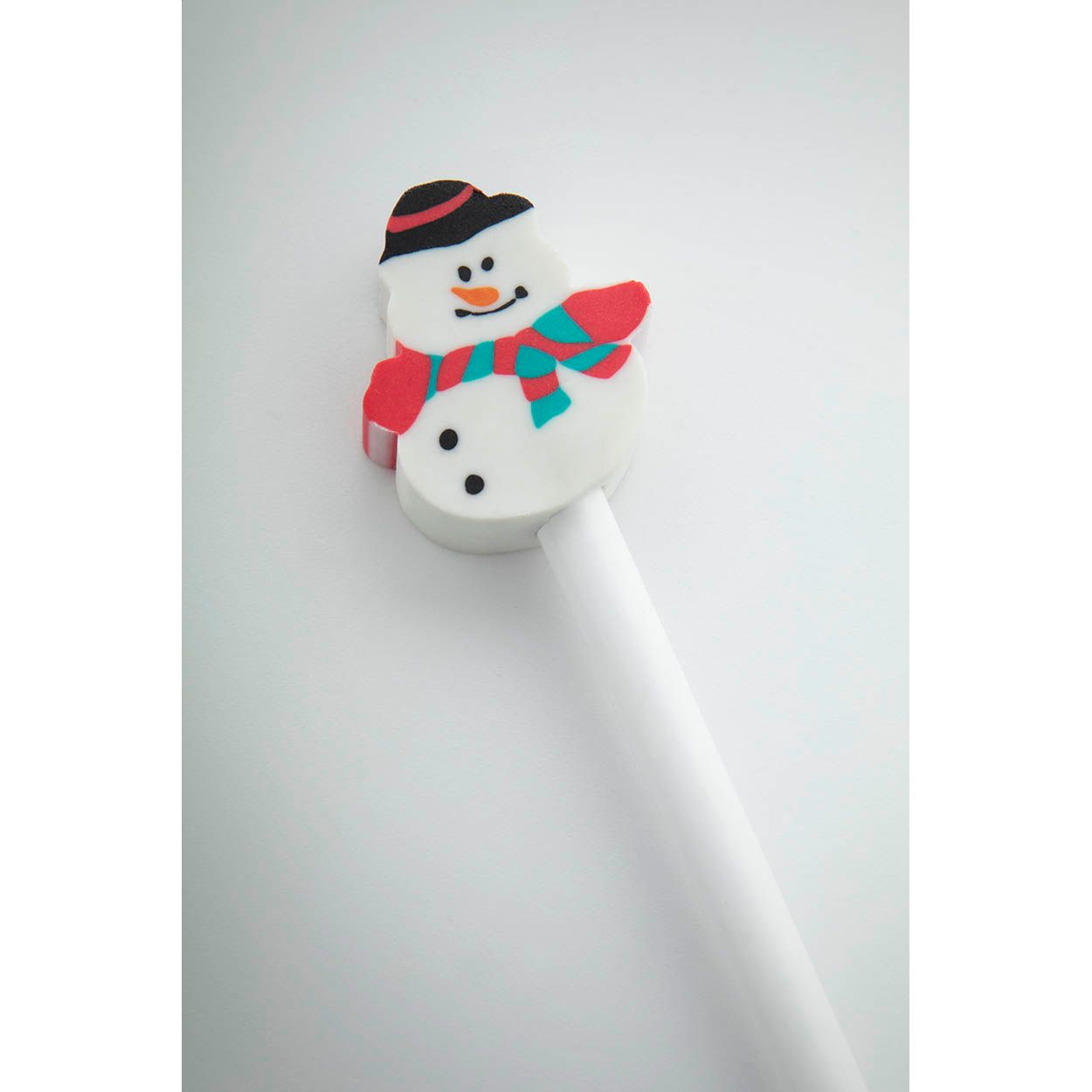 Ramsvika Bleistift mit Weihnachtsfigur, Schnemann - weiß-278