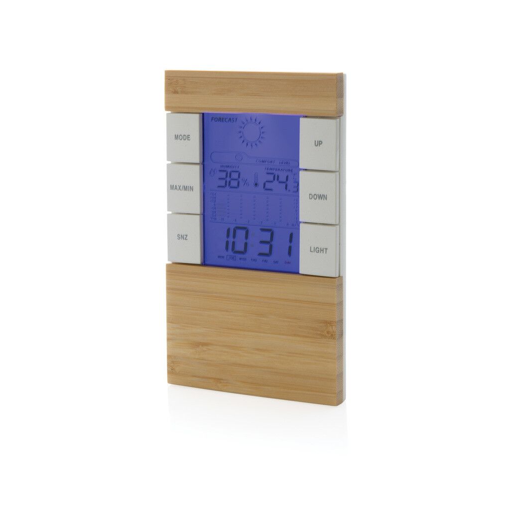 Utah Wetterstation aus RCS rKunststoff & Bambus - braun-240