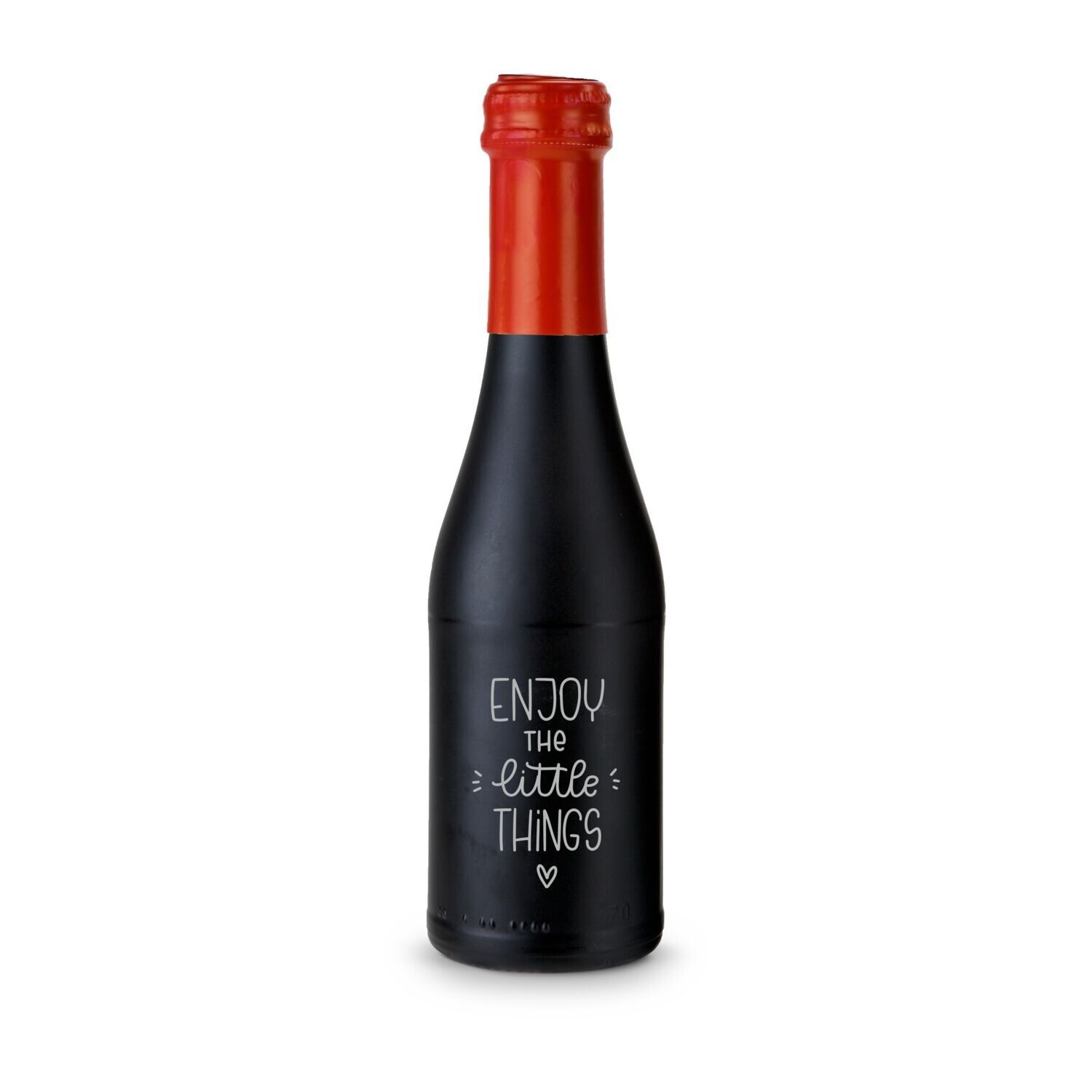 Promo Secco Piccolo - Flasche schwarz matt, 0,2 l - Kapselfarbe Rot-530
