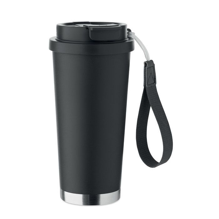 Doppelwandiger Trinkbecher 500m TOPAZ LARGE - schwarz-824