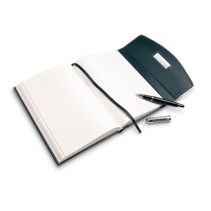 Portfolio mit Kugelschreiber NOVA - schwarz-378