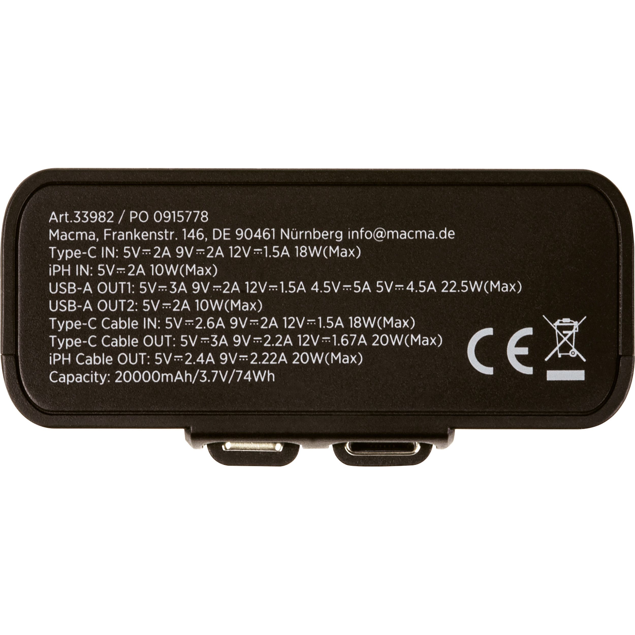 MoLu Powerbank Marbella - schwarz-765
