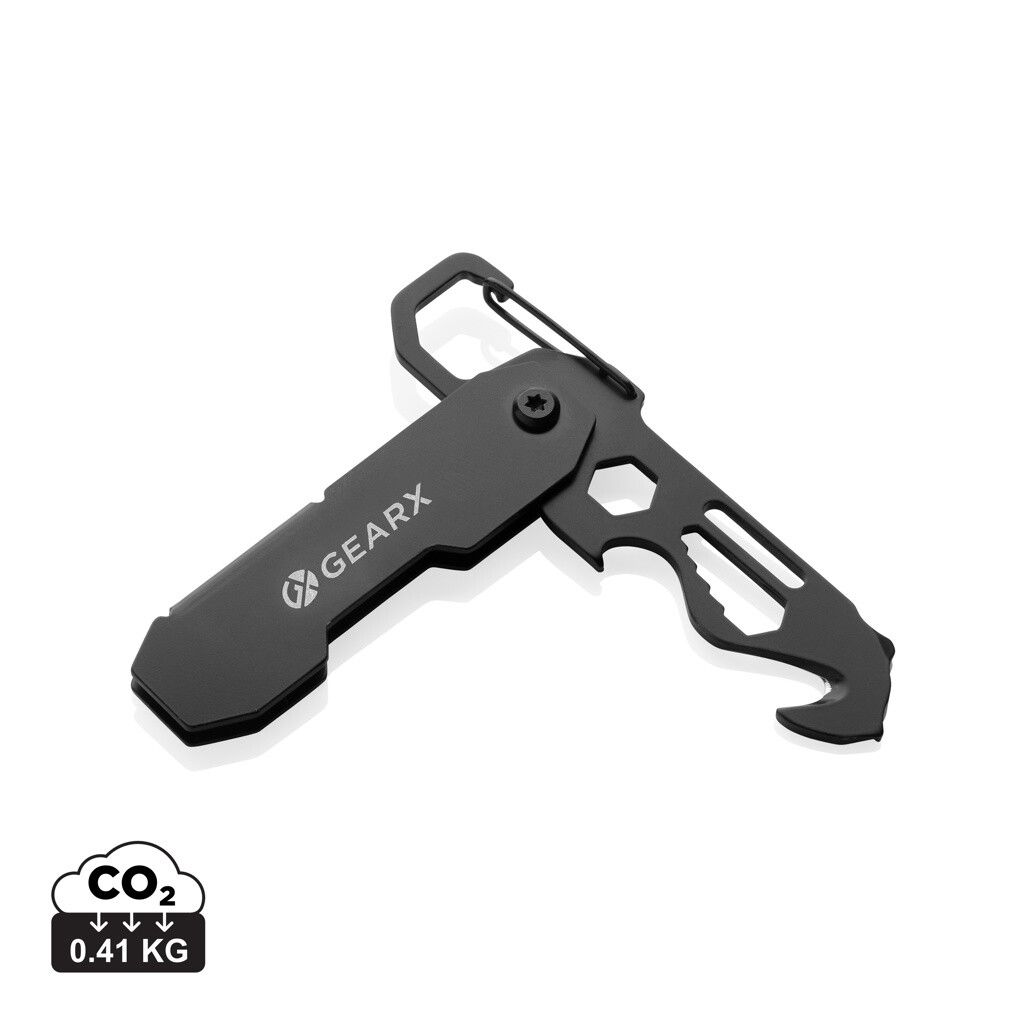 Gear X faltbares EDC-Werkzeug mit Karabinerhaken - schwarz-480