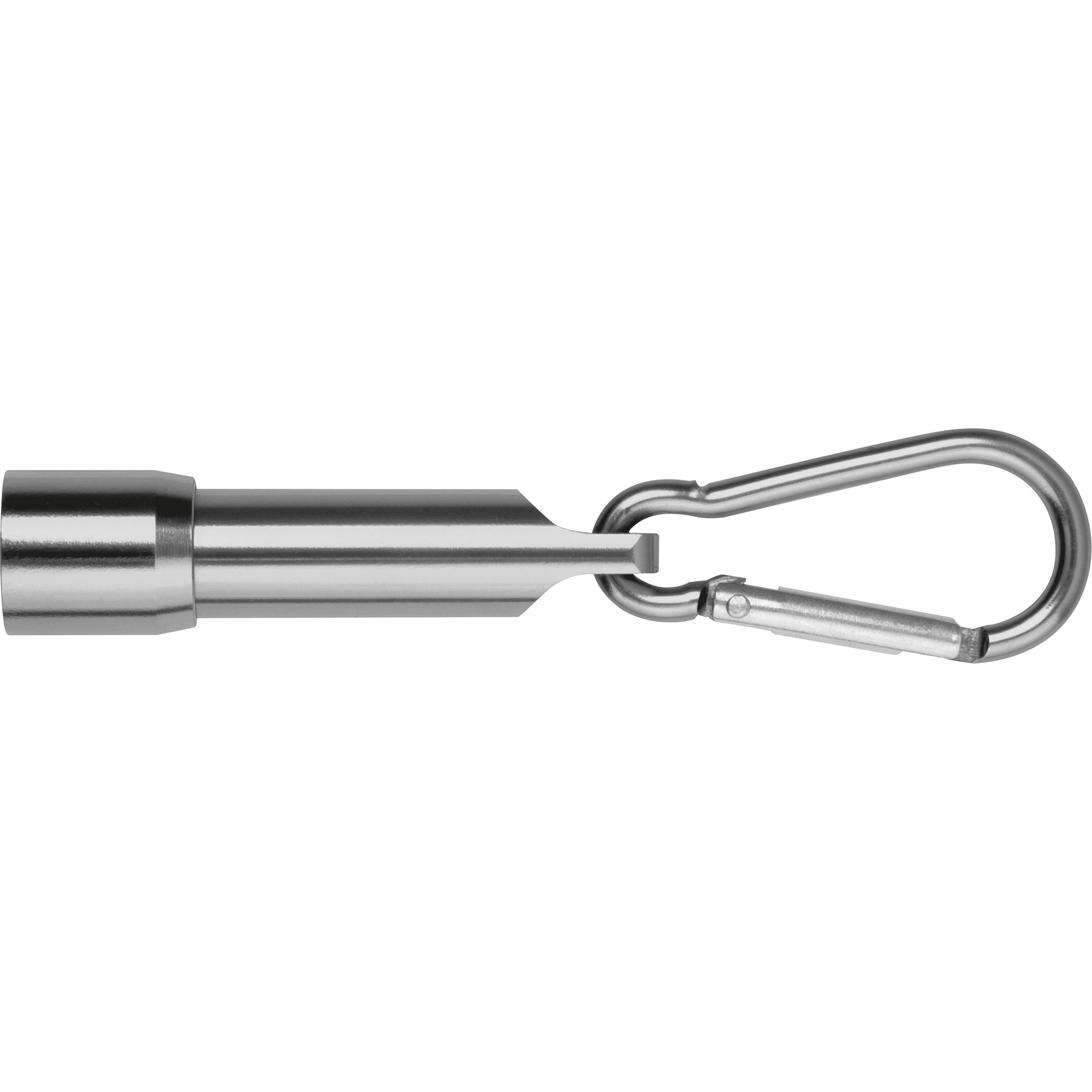 Mini-Taschenlampe Bergamo - silbergrau-123