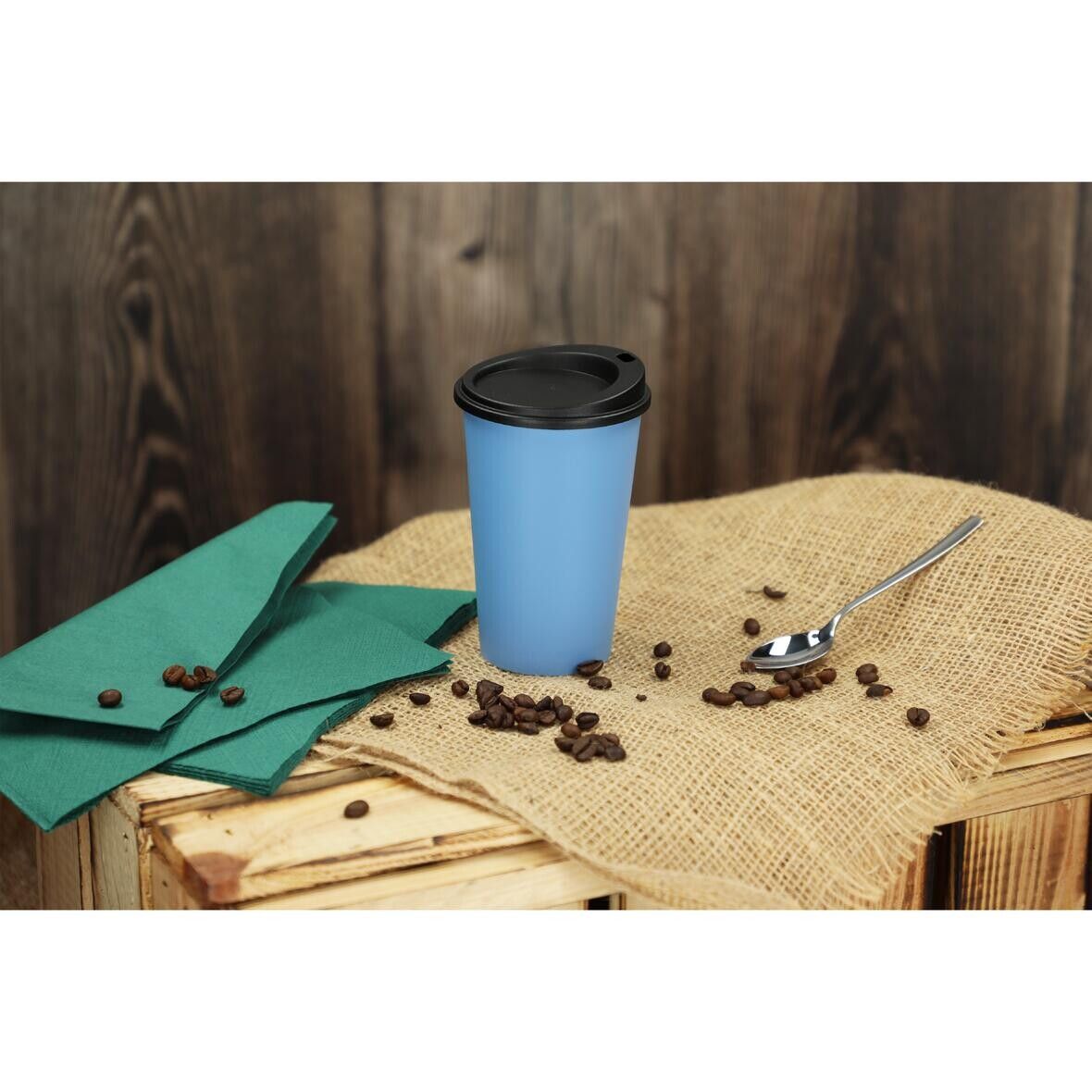 Kaffeebecher ToGo, 0,3 l - geselliges grün - schwarz-649