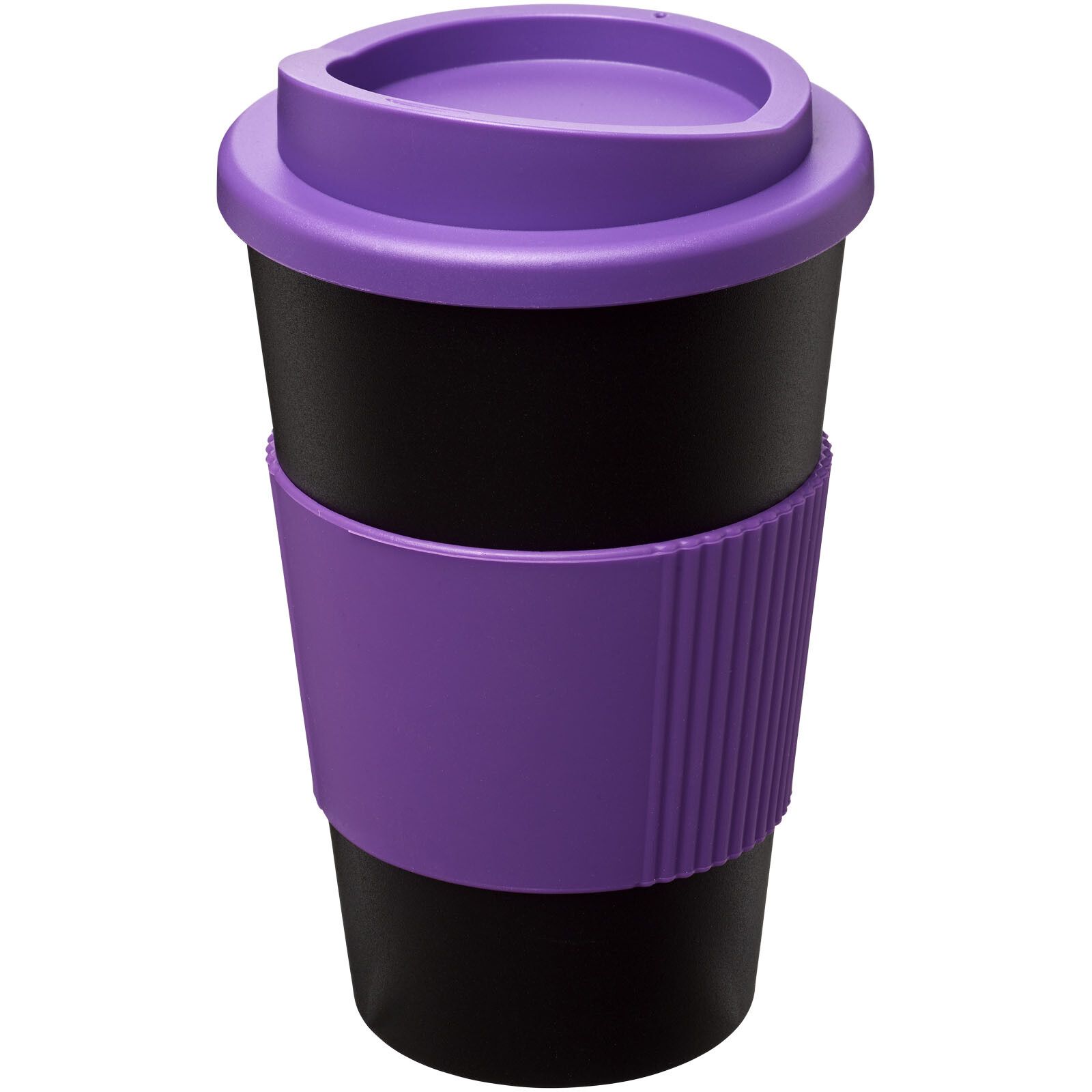 Americano 350 ml Isolierbecher mit Schutzring - schwarz -  lila-718