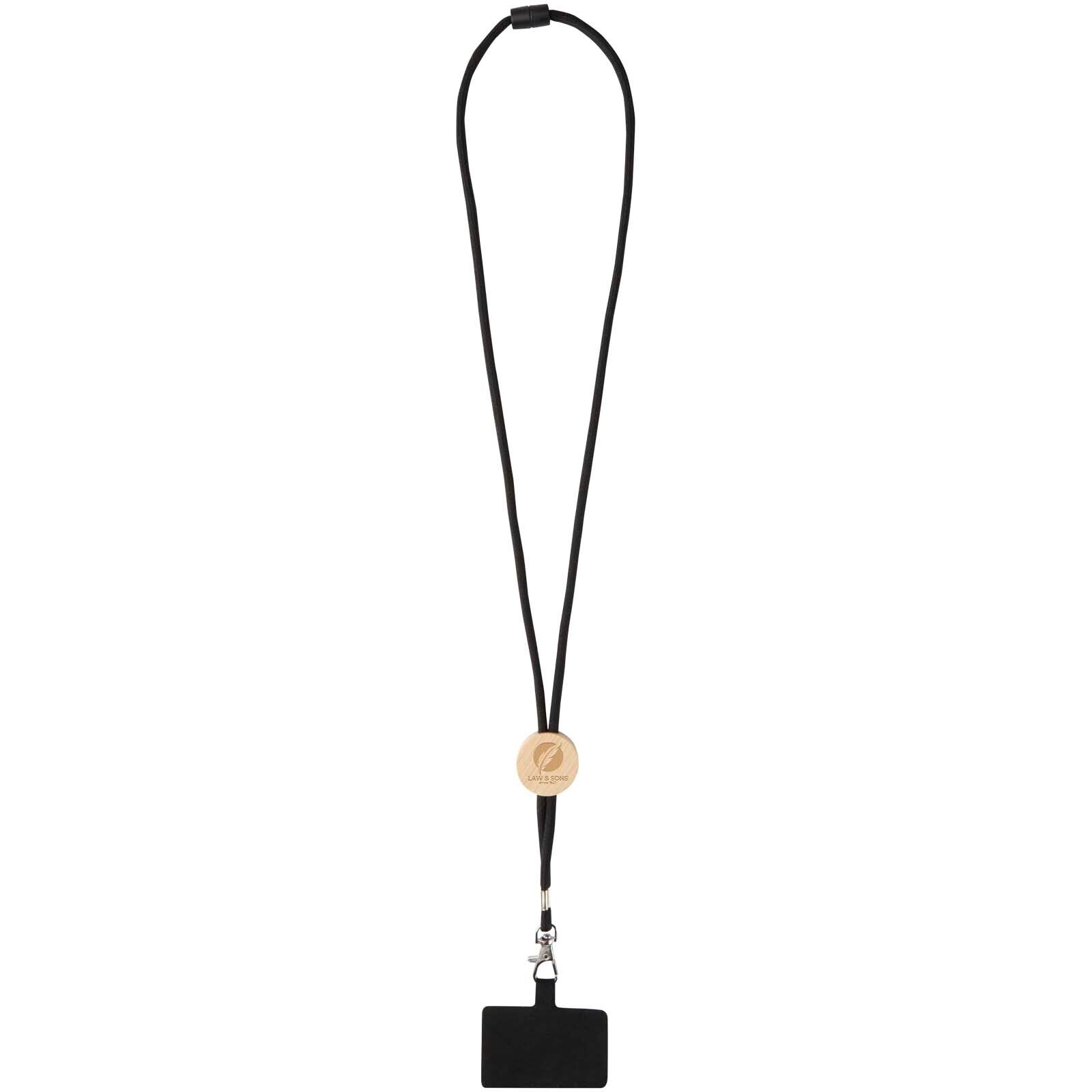 Adhab Smartphone Lanyard mit Bambusdetails - schwarz-81