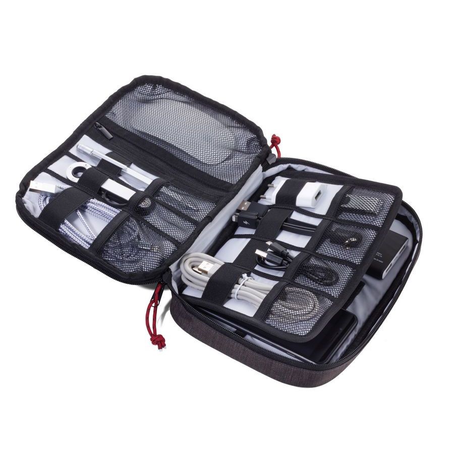 Troika Kabeltasche BUSINESS TECH POUCH - anthrazit - schwarz-944