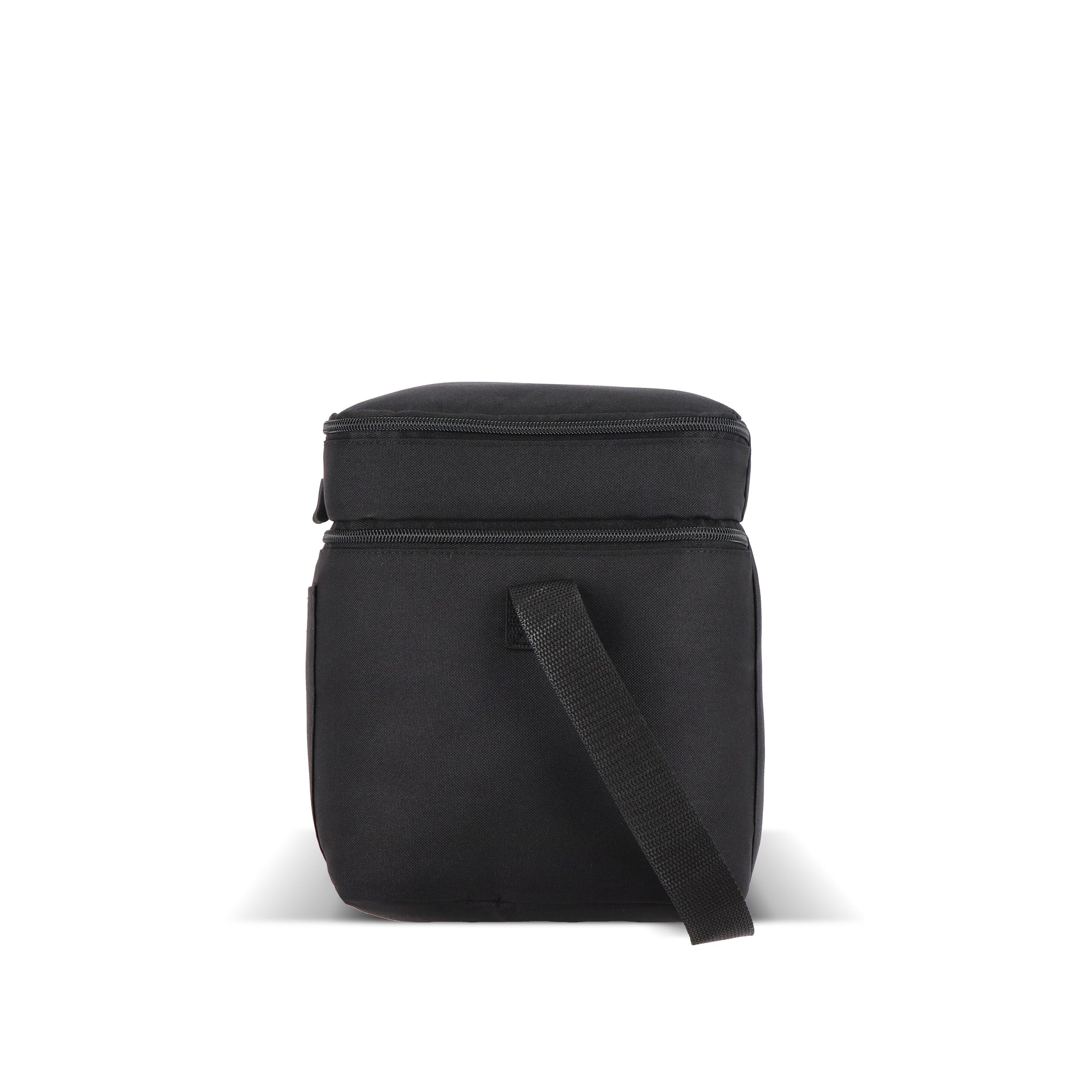 R-PET 600D Kühlbeutel mit zwei Fächern 30 x 20 x 25 cm 12 l - schwarz-675