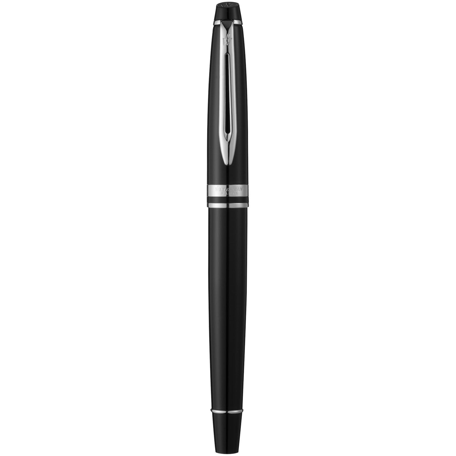Waterman Expert Füllfederhalter (blaue Mine) - schwarz -  chrom-929