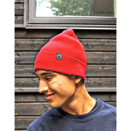 Mixed Knit Beanie - black-345