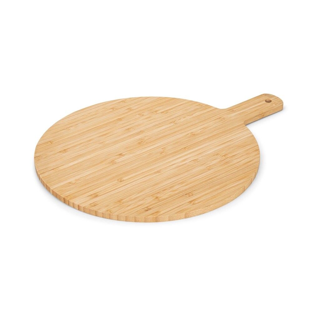 CHEESANO Rundes Servierbrett aus Bambus - natur-423