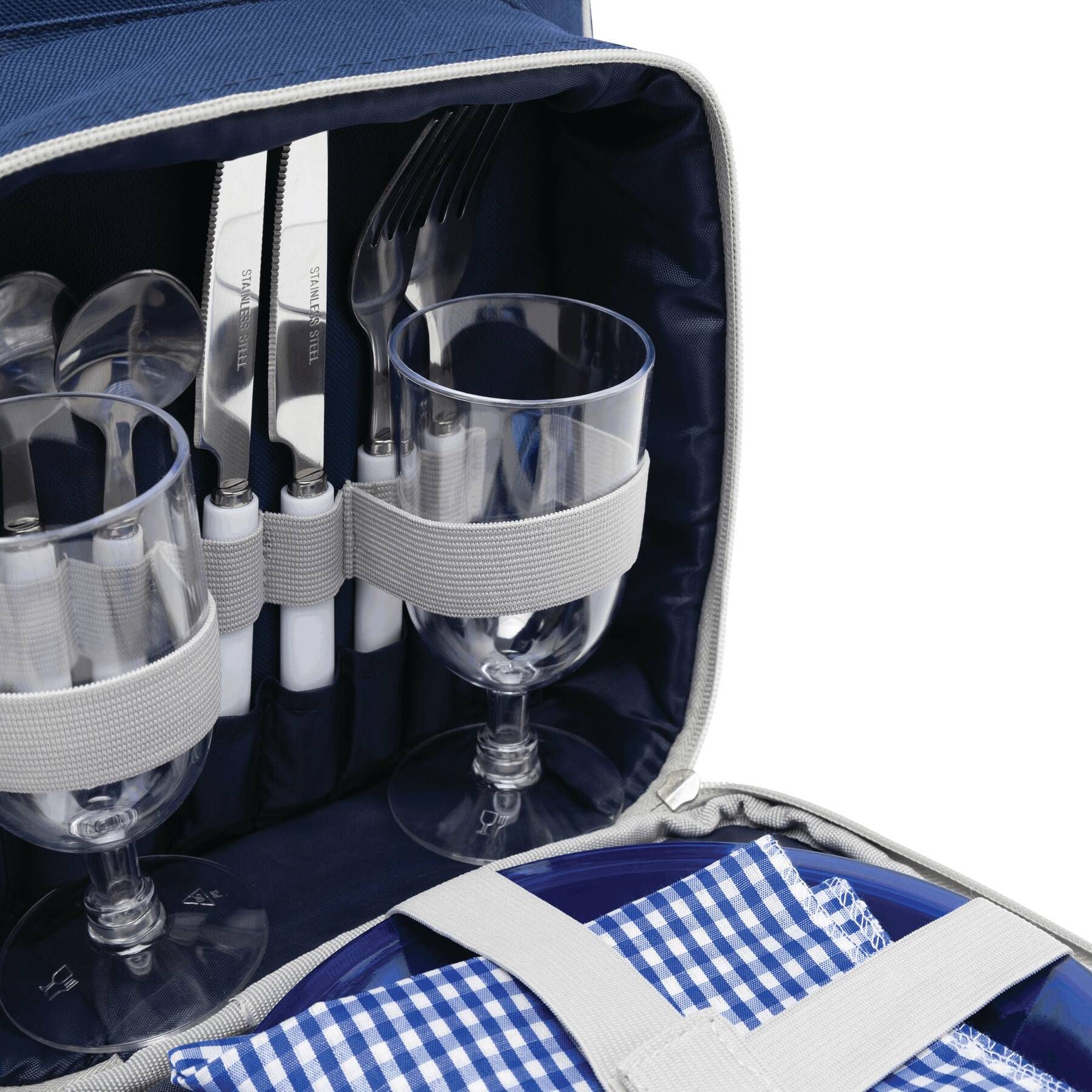 Picknick-Rucksack OUTSIDE - blau - grau-858