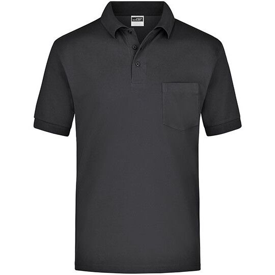 Polo-Piqué Pocket für Herren - black-416