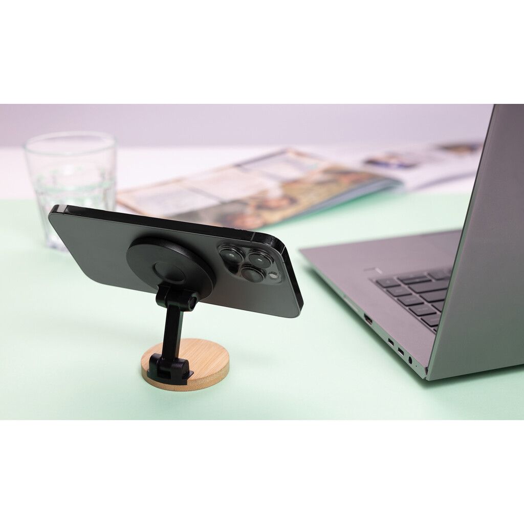 Magmount Telefonständer aus RCS rec. Kunststoff und Bambus - schwarz-363