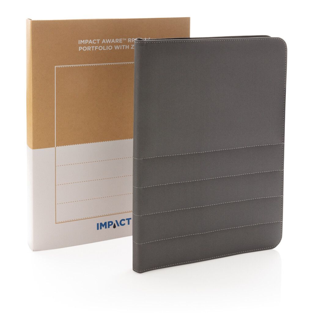 Impact AWARE™ RPET A4 Portfolio mit Reißverschluss - anthrazit-497