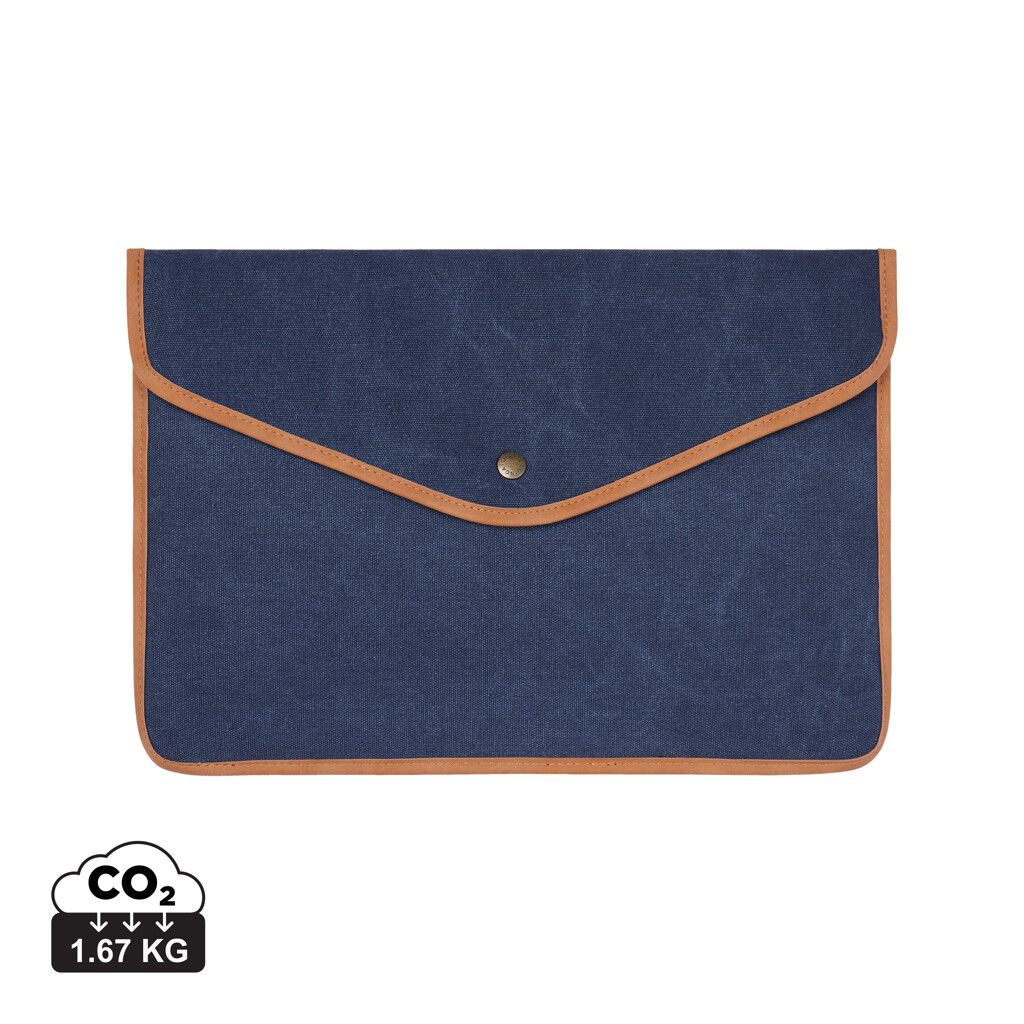 VINGA Bosler 14" Laptop-Tasche aus GRS recyceltem Canvas - navy blau-226
