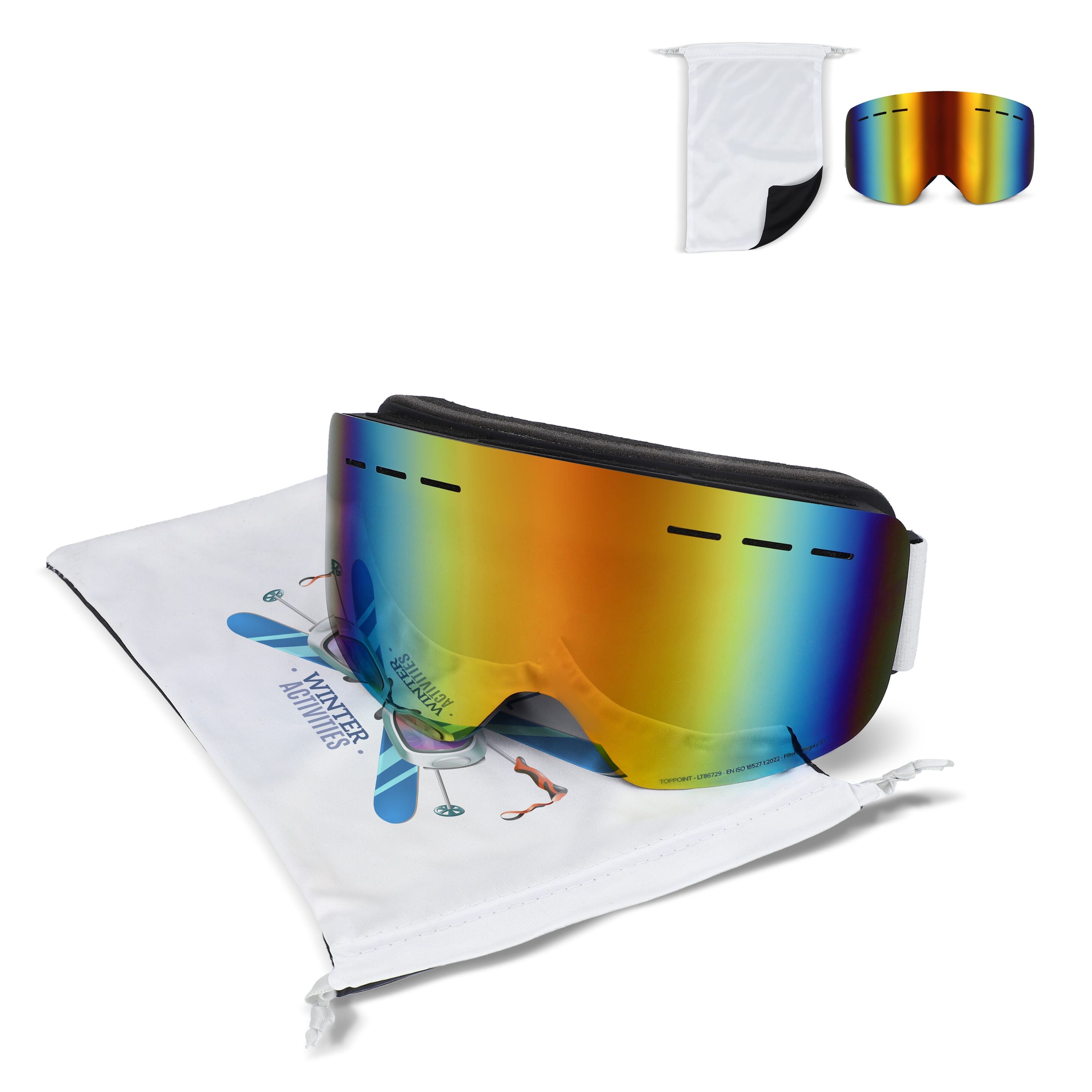 Skibrille für den Freizeitbereich - Kategorie 3, EN 174 zertifiziert - weiss-332