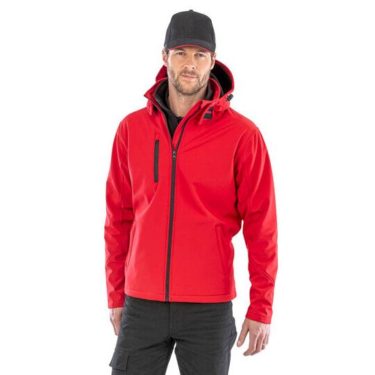 Men´s TX Performance Hooded Soft Jacket - red - black-976