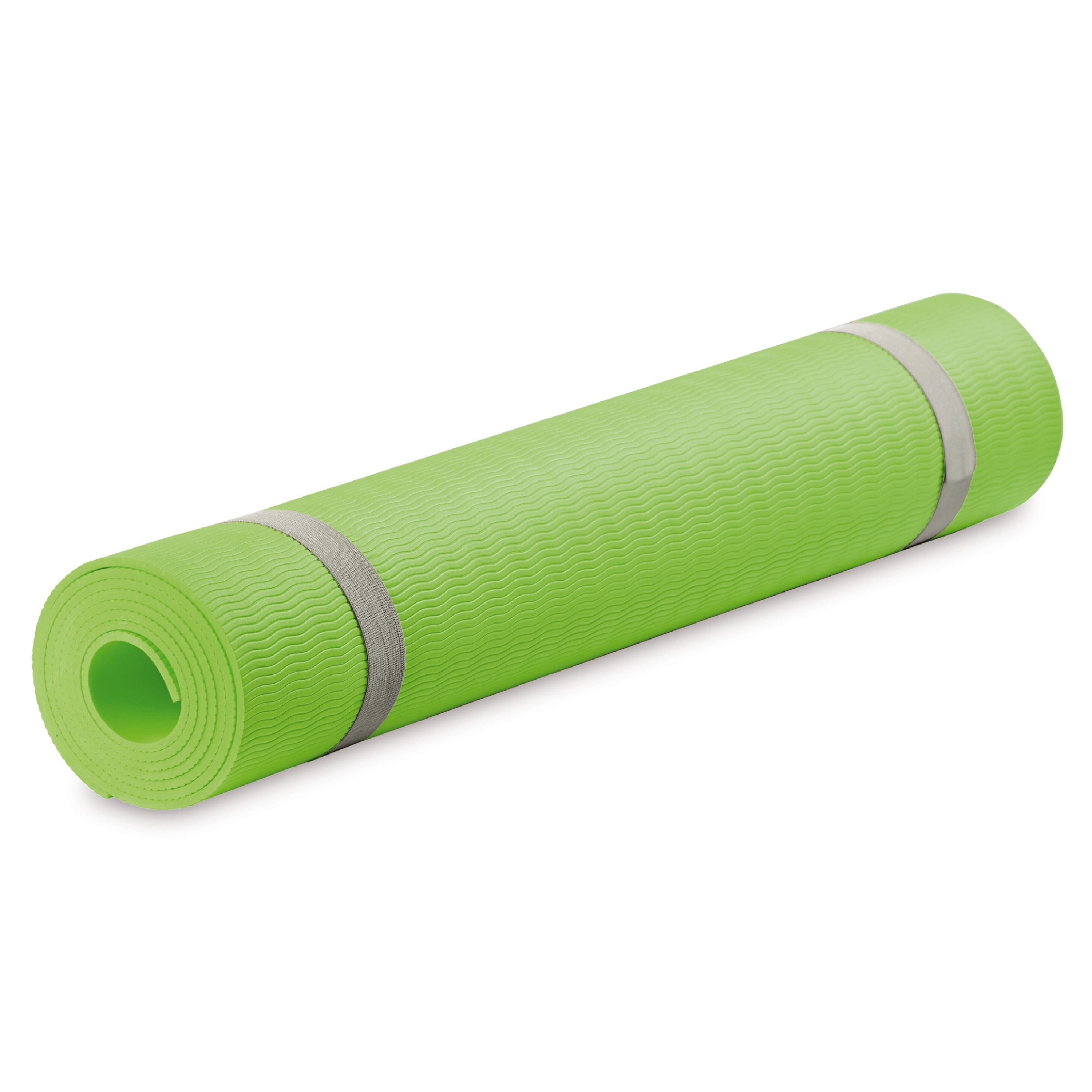 Fitness-Yogamatte mit Trageriemen - hellgrün-93