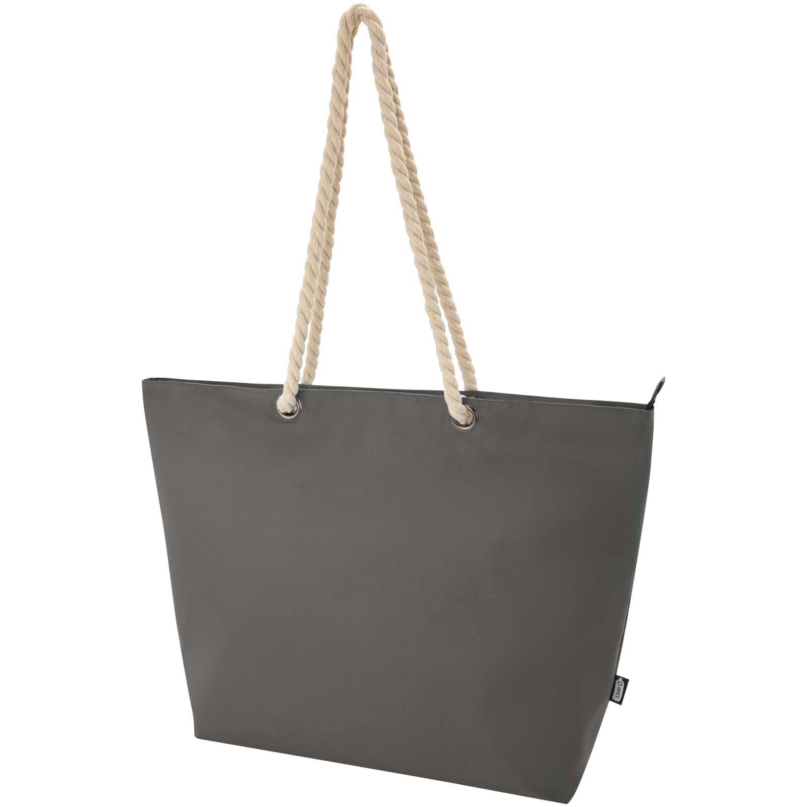 Panama Strandkühltasche mit Kordelgriffen aus recyceltem GRS-Material, 23L - grau-31