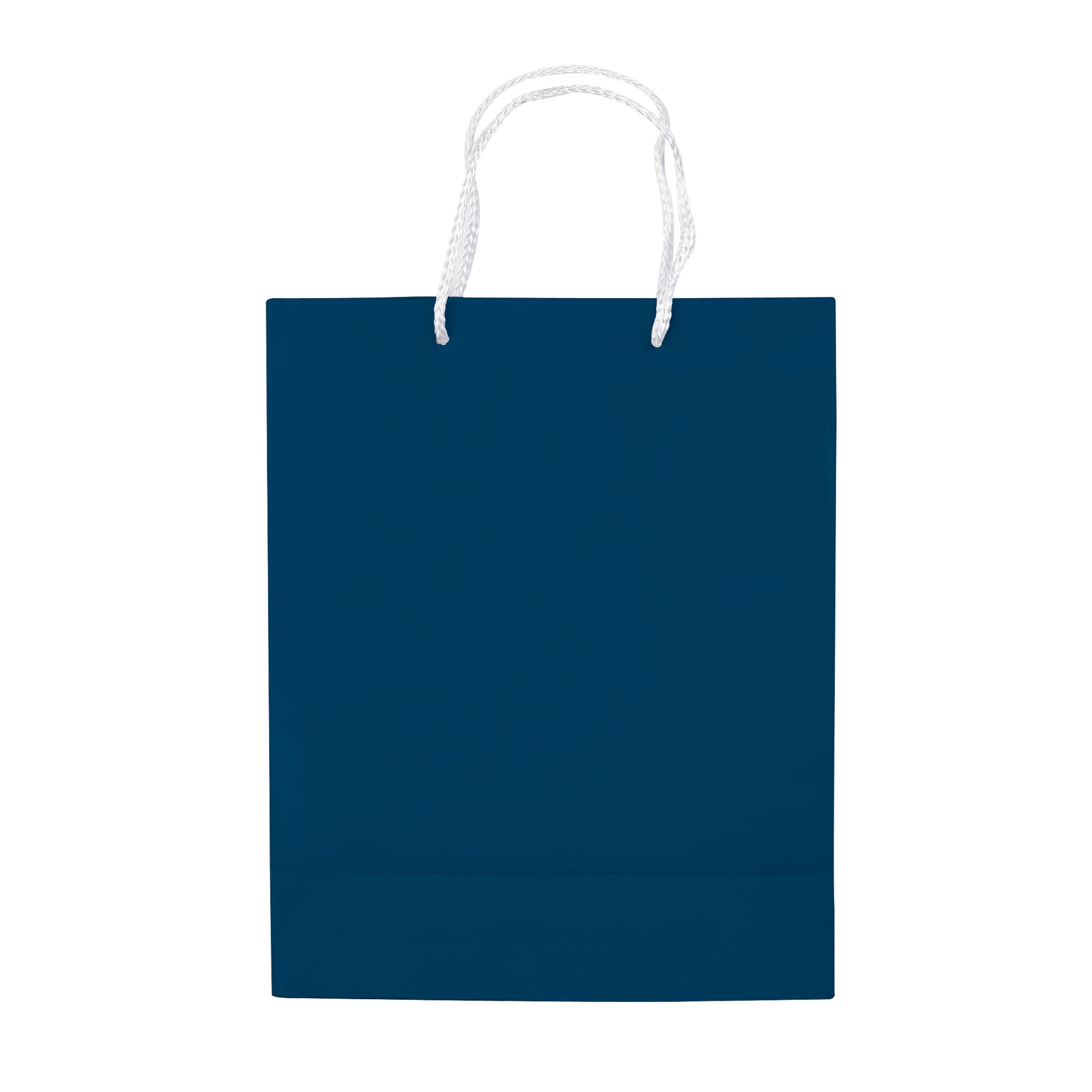 Laminierte Papiertasche, mittel - dunkelblau-974
