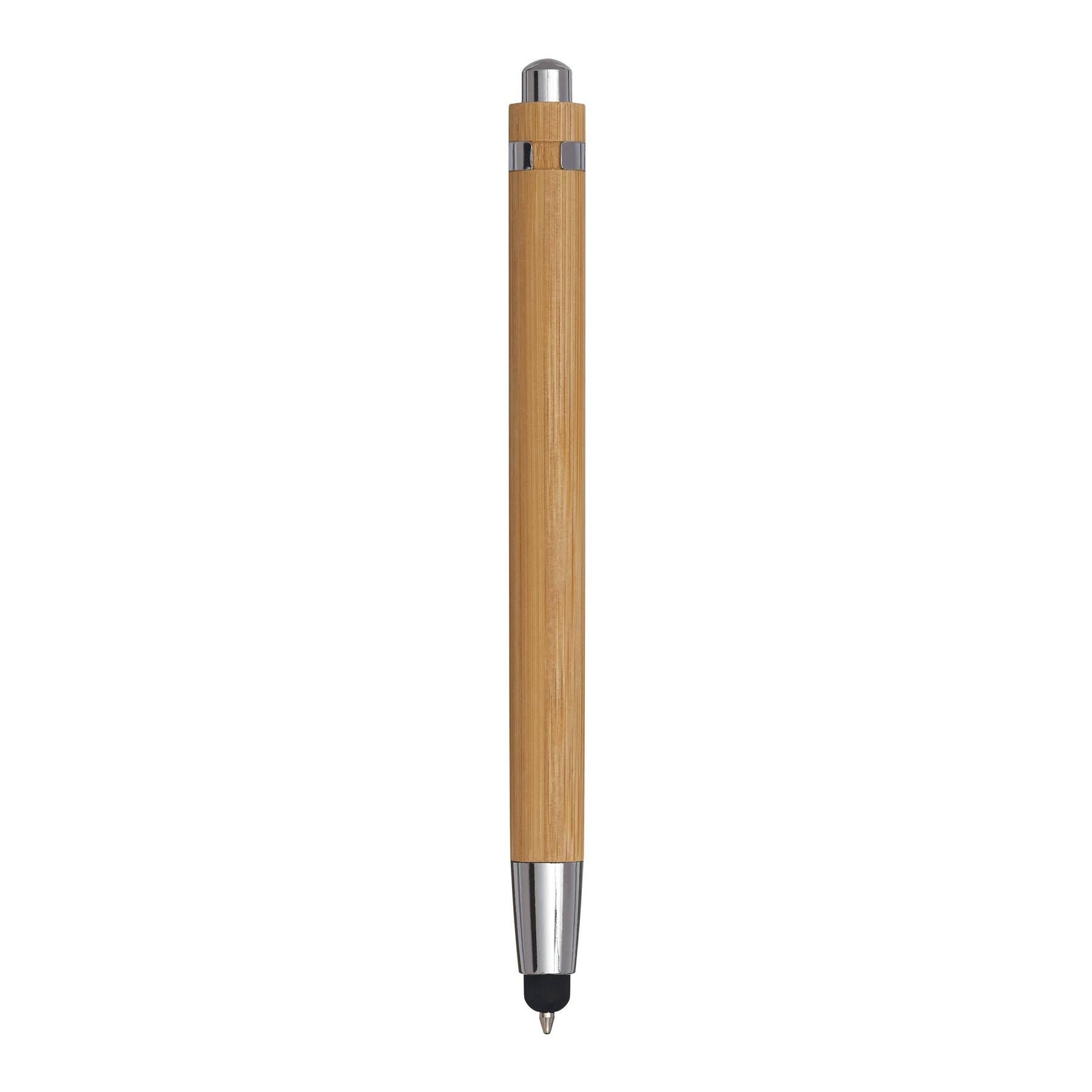 Kugelschreiber TOUCH BAMBOO - braun - silber-920