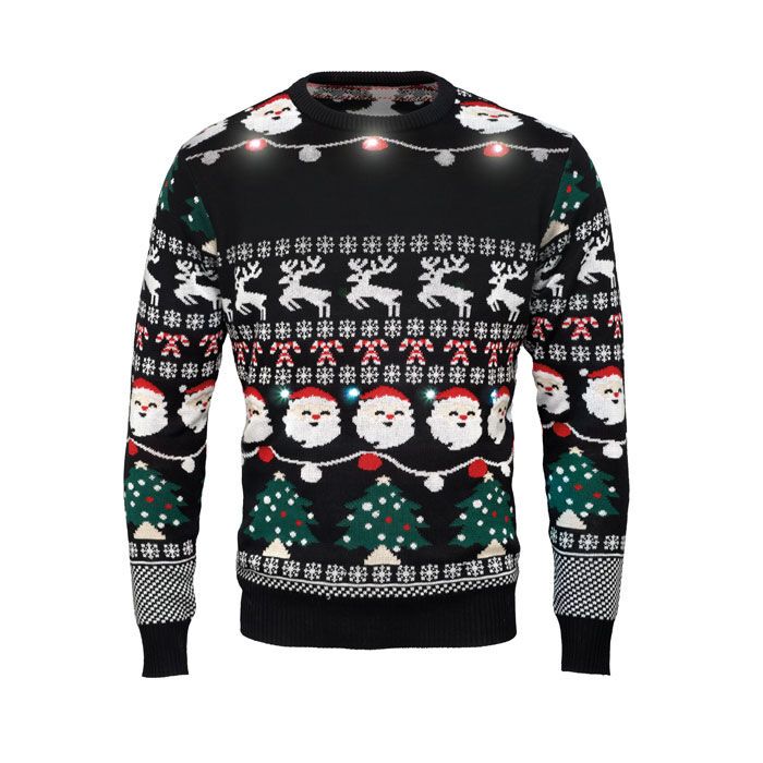 Weihnachts-LED-Pullover L/XL SHAMIS LARGE - schwarz-55