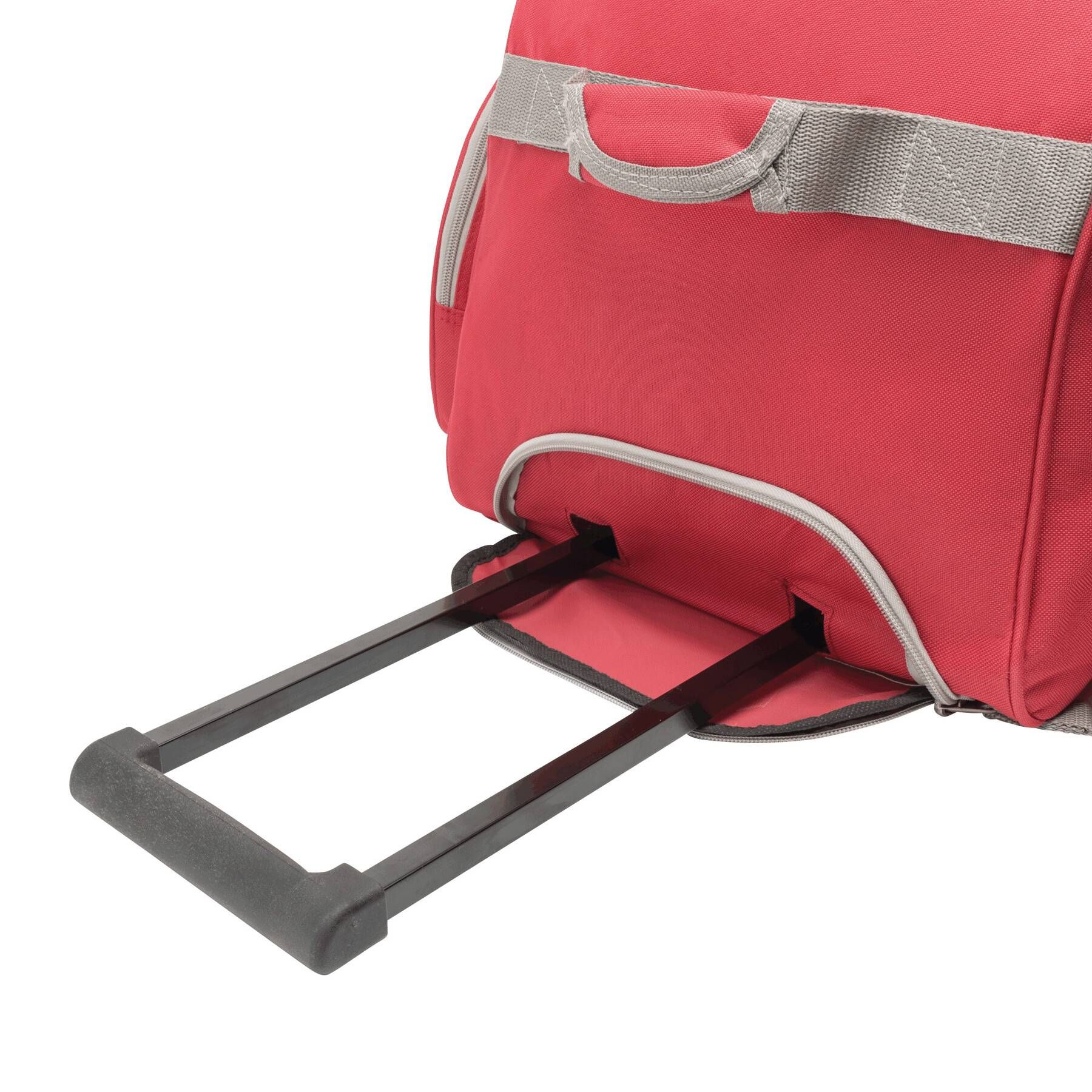 Trolley-Reisetasche 9P - grau - rot-806