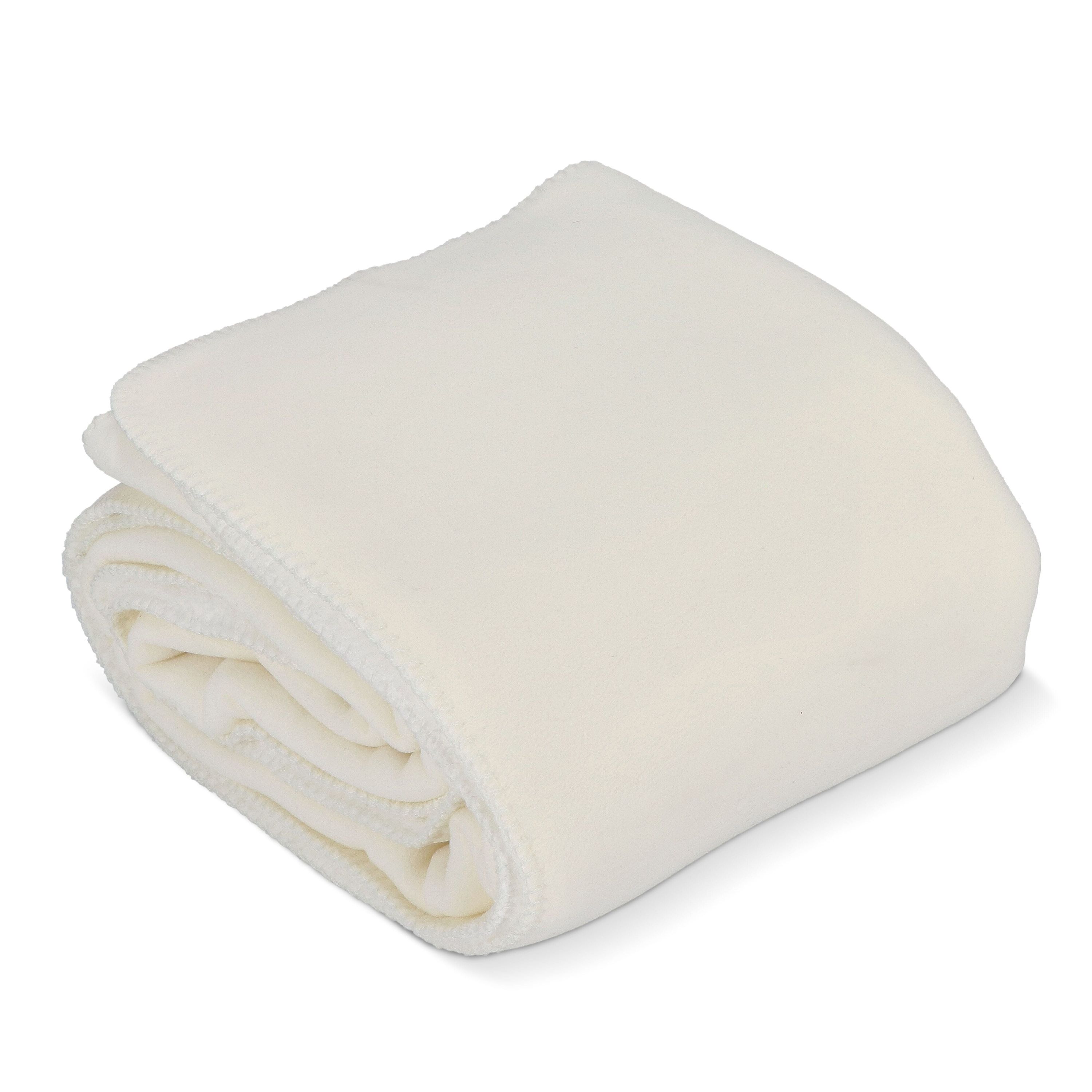 Sherpa-Fleece-Decke OEKO-TEX®  Sublimation 130 x 170 cm 510 g/m² - weiss-160