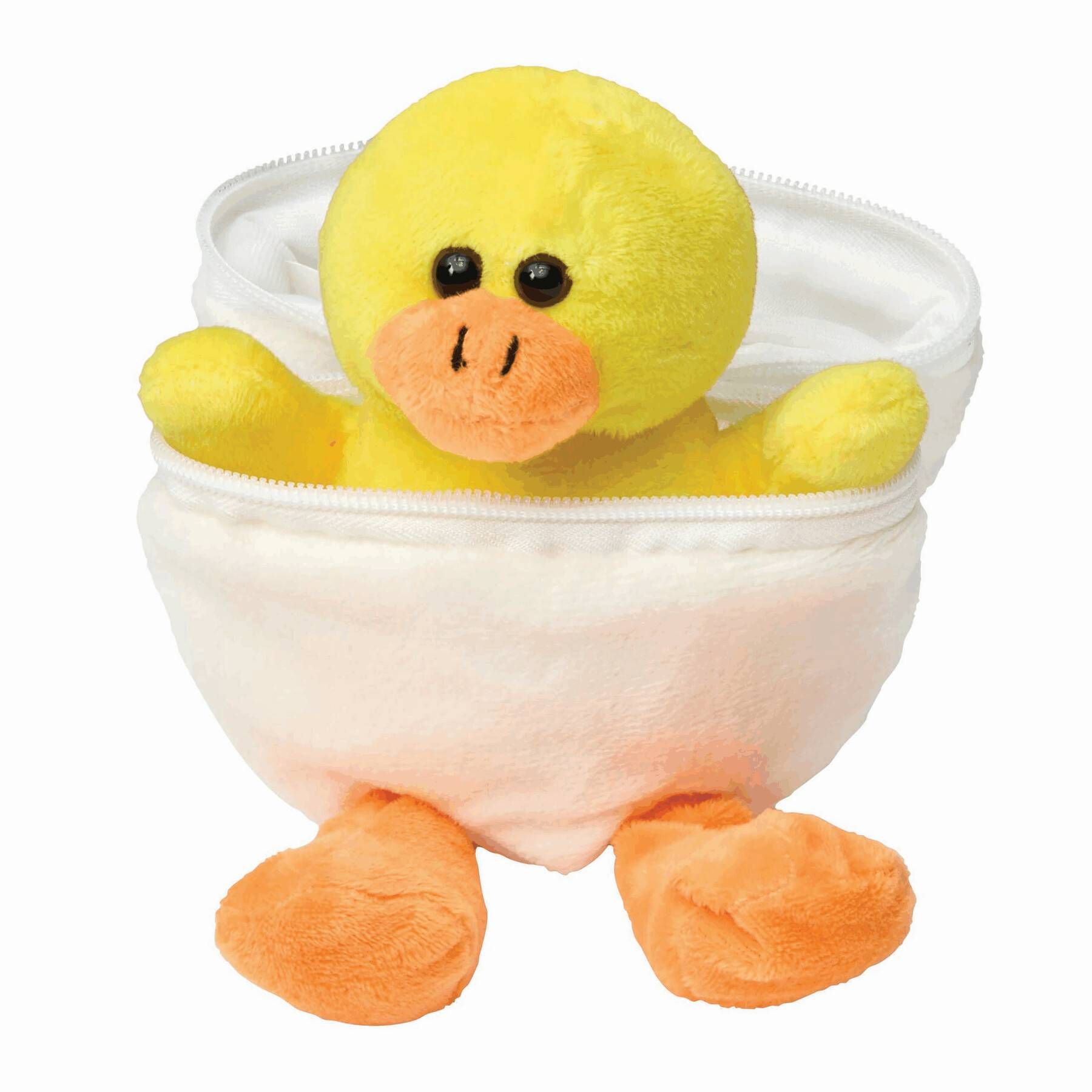 Plüsch-Ente LENI - gelb - orange - weiß-258