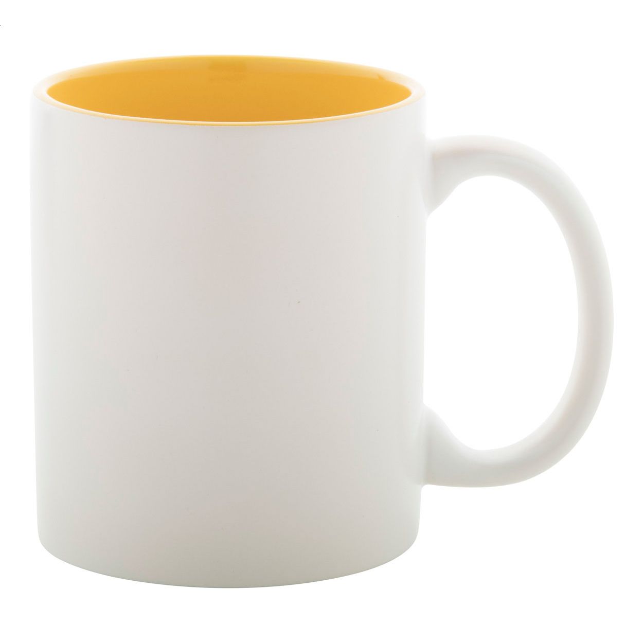 Revery Keramiktasse für farbige Gravur, 350 ml - weiß - gelb-361