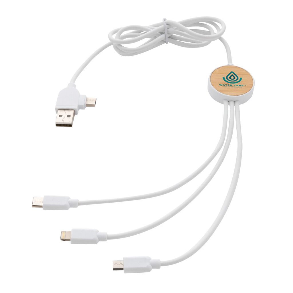 Ontario 6-in-1 Kabel aus RCS recyceltem Kunststoff - weiß-412