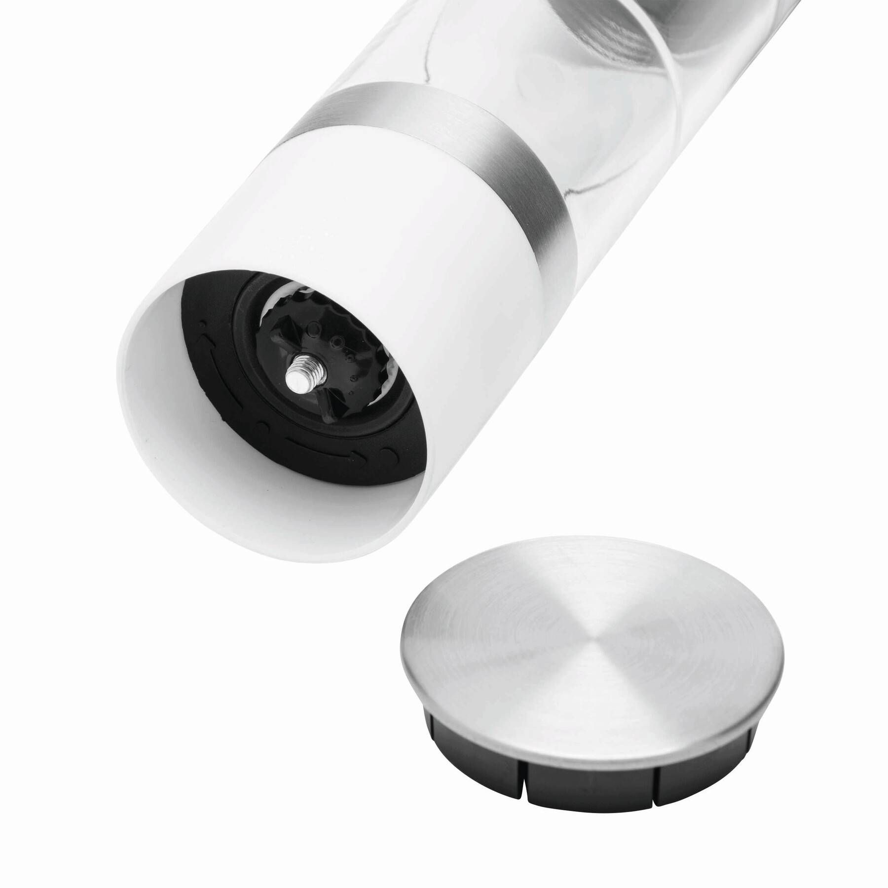 Salz- und Pfeffermühle BOTH TOGETHER - schwarz - silber - weiß-999