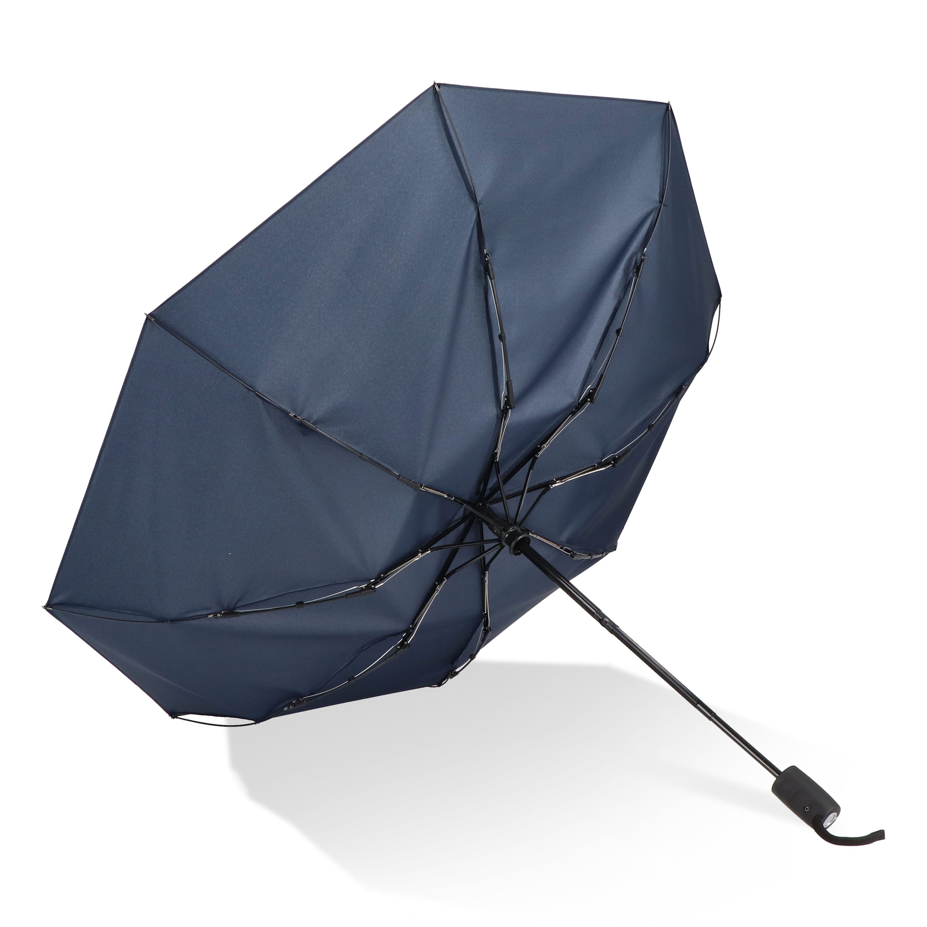 Taman Pongee 21 Faltbarer windproof Regenschirm Auto open & close - dunkelblau-275