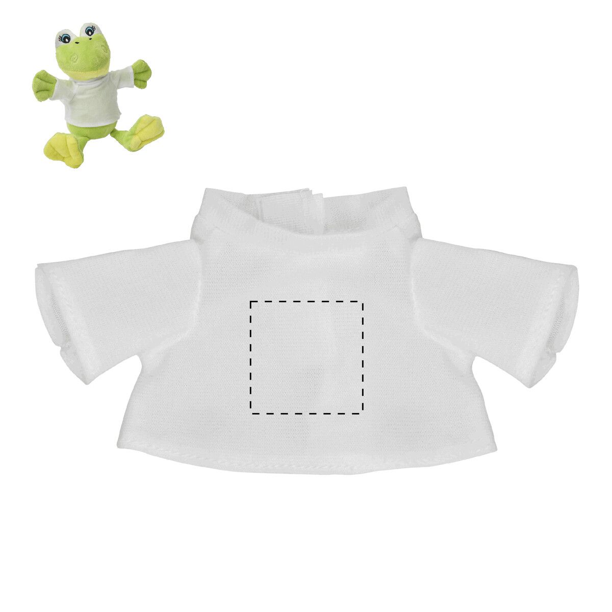Veredelungsposition mittig auf dem T-Shirt