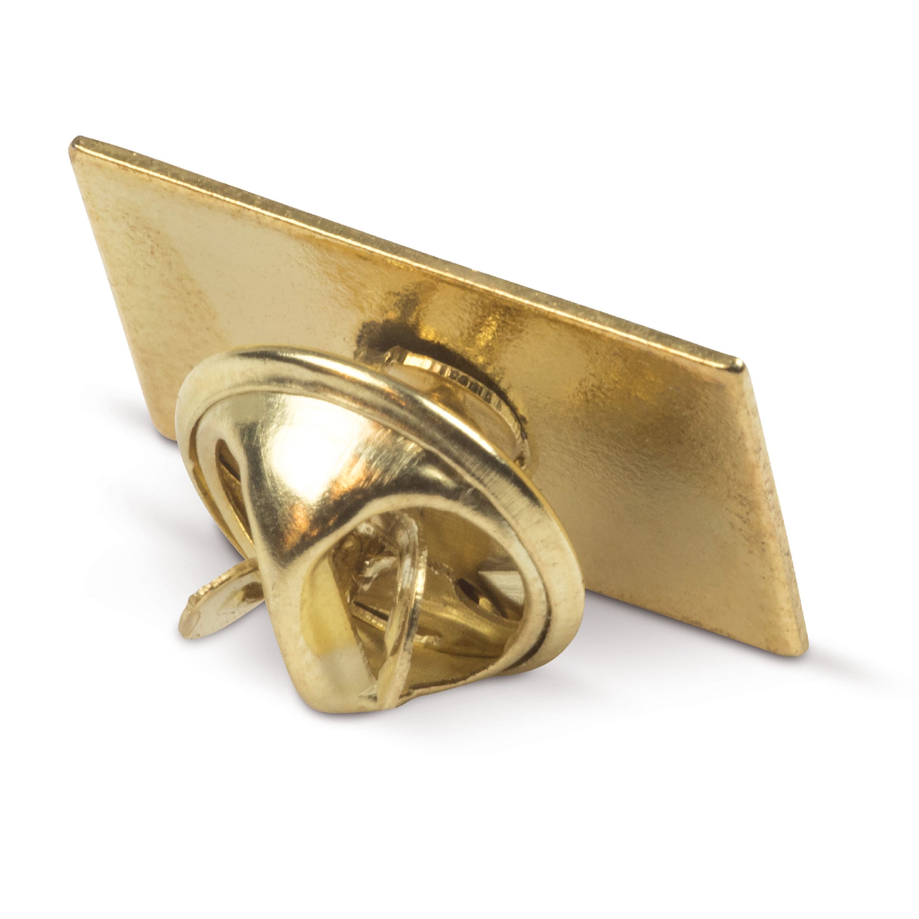 Metall Pin rechteckig 19x13mm - gold satin-71