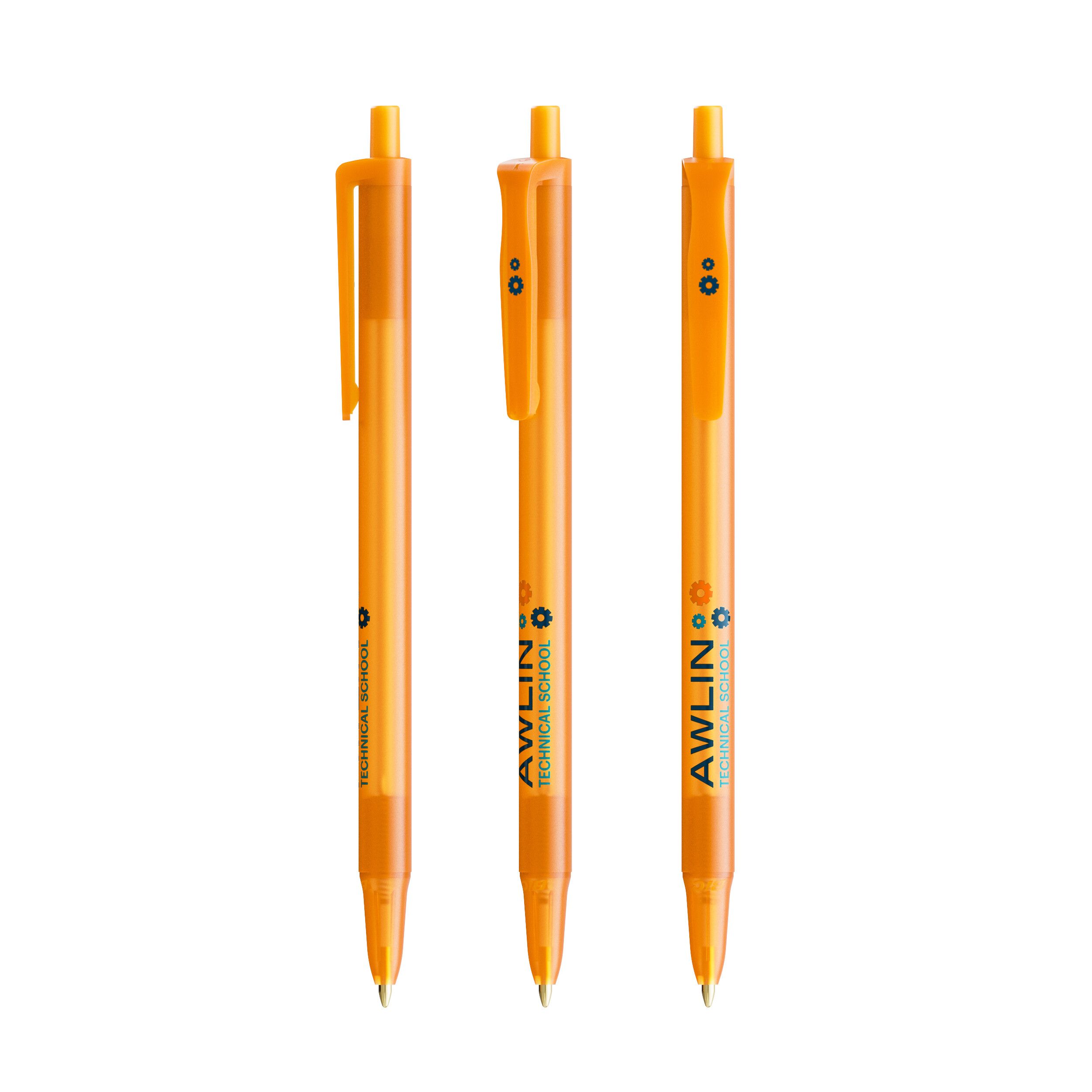 BIC® Clic Stic Kugelschreiber, Mine blau - gefrostetes orange-1