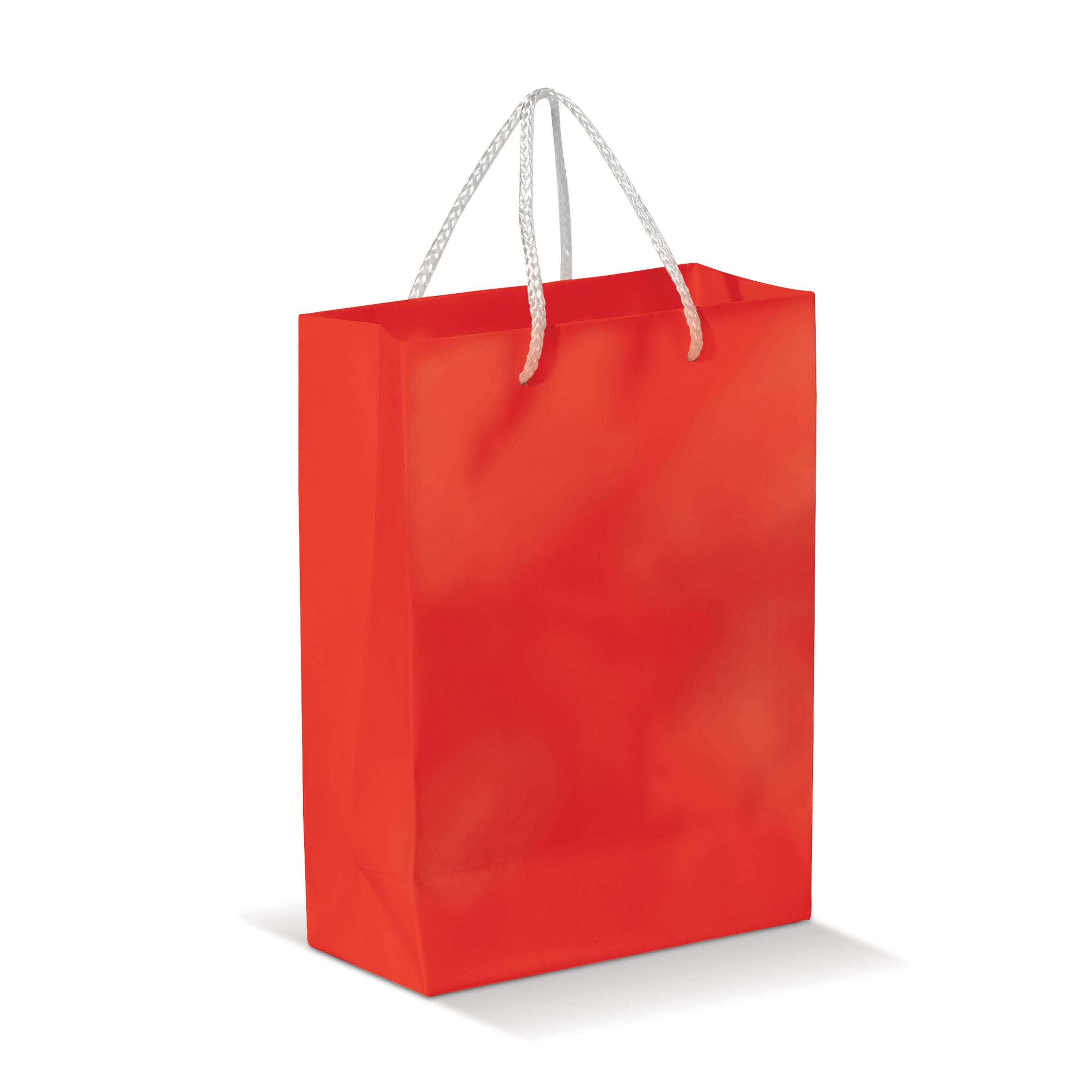 Laminierte Papiertasche, groß - rot-819