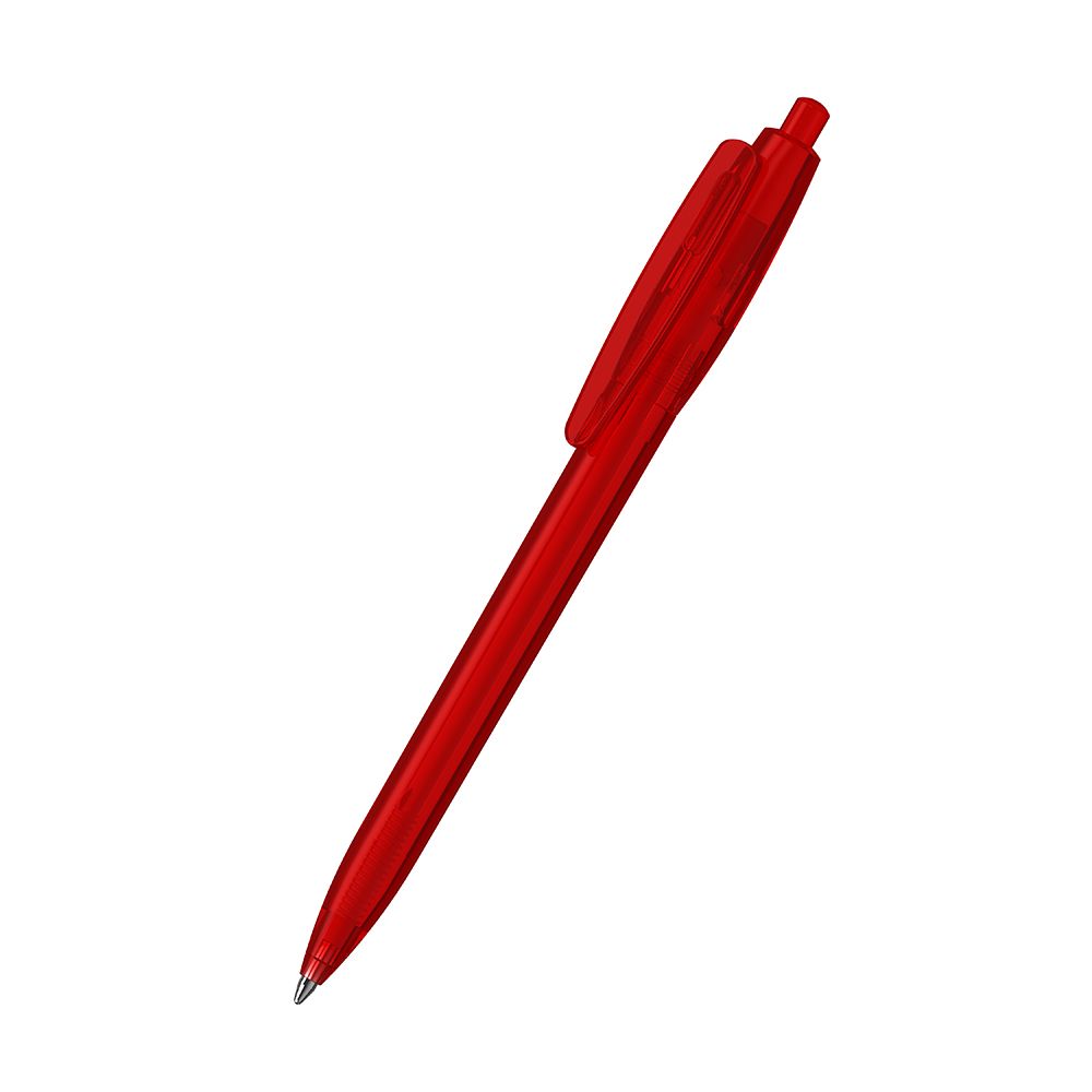 Druckkugelschreiber Klix transparent - rot transparent-53