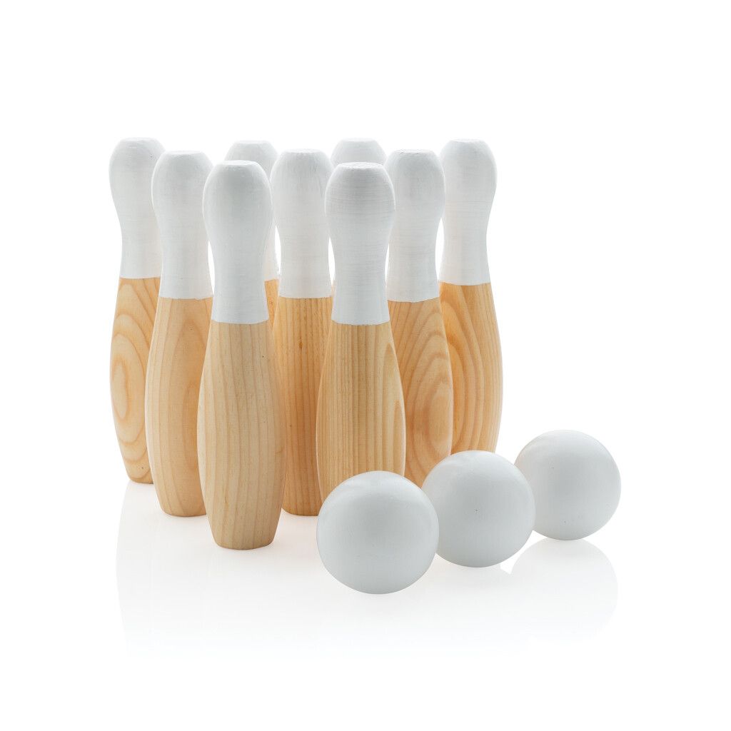 Kegel-Set aus Holz - braun-254