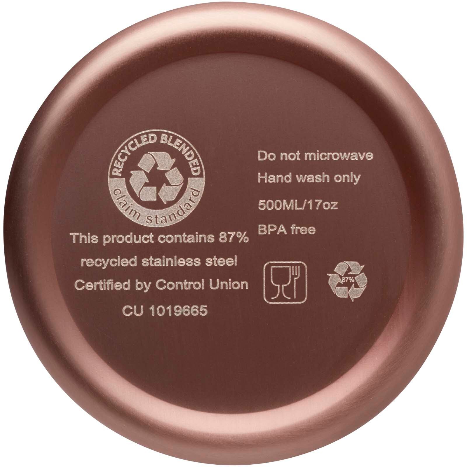 Vasa RCS-zertifizierte Kupfer-Vakuum Isolierflasche aus recyceltem Edelstahl, 500 ml - bronze-446