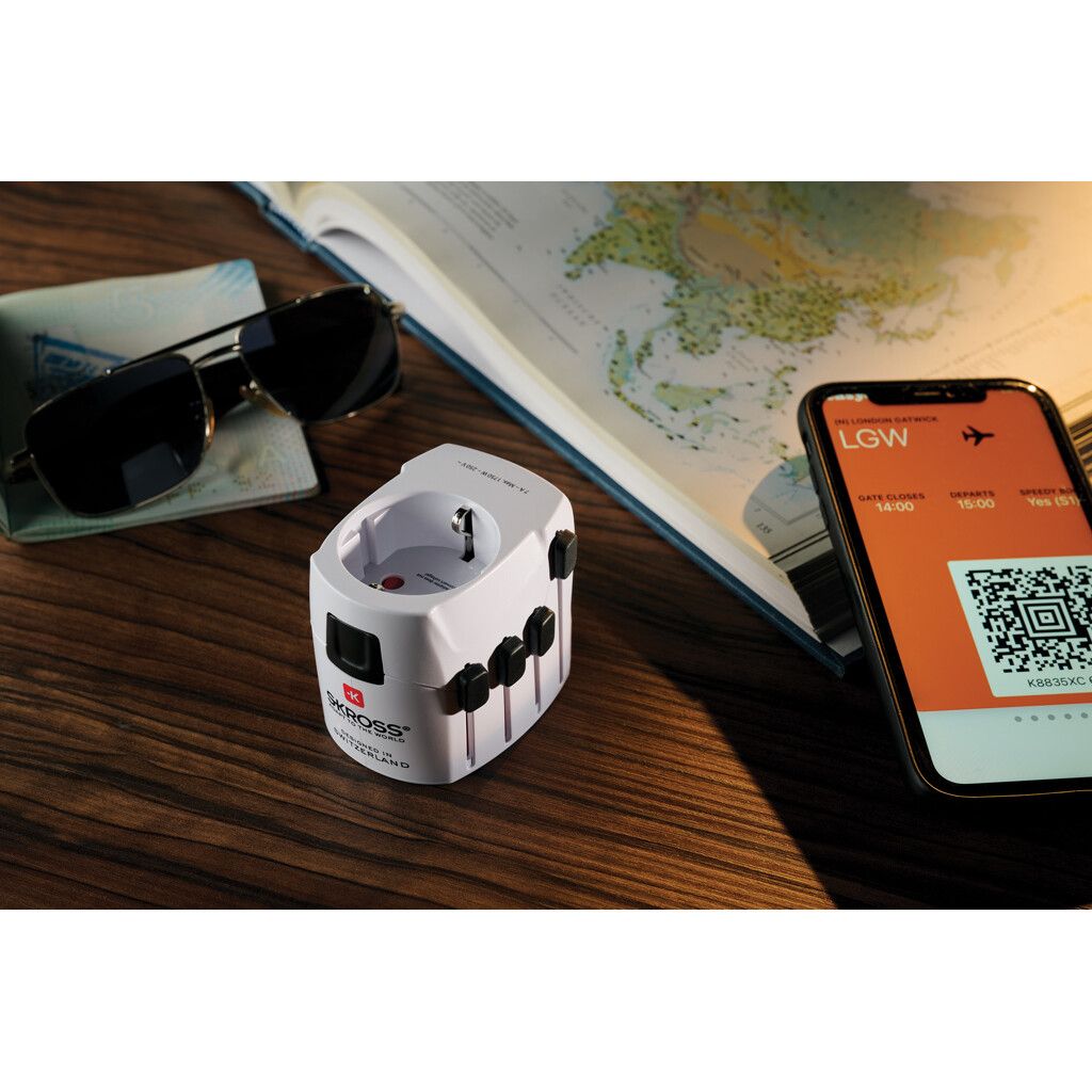 SKROSS Pro 3-Pole World Travel Adapter - weiß-105