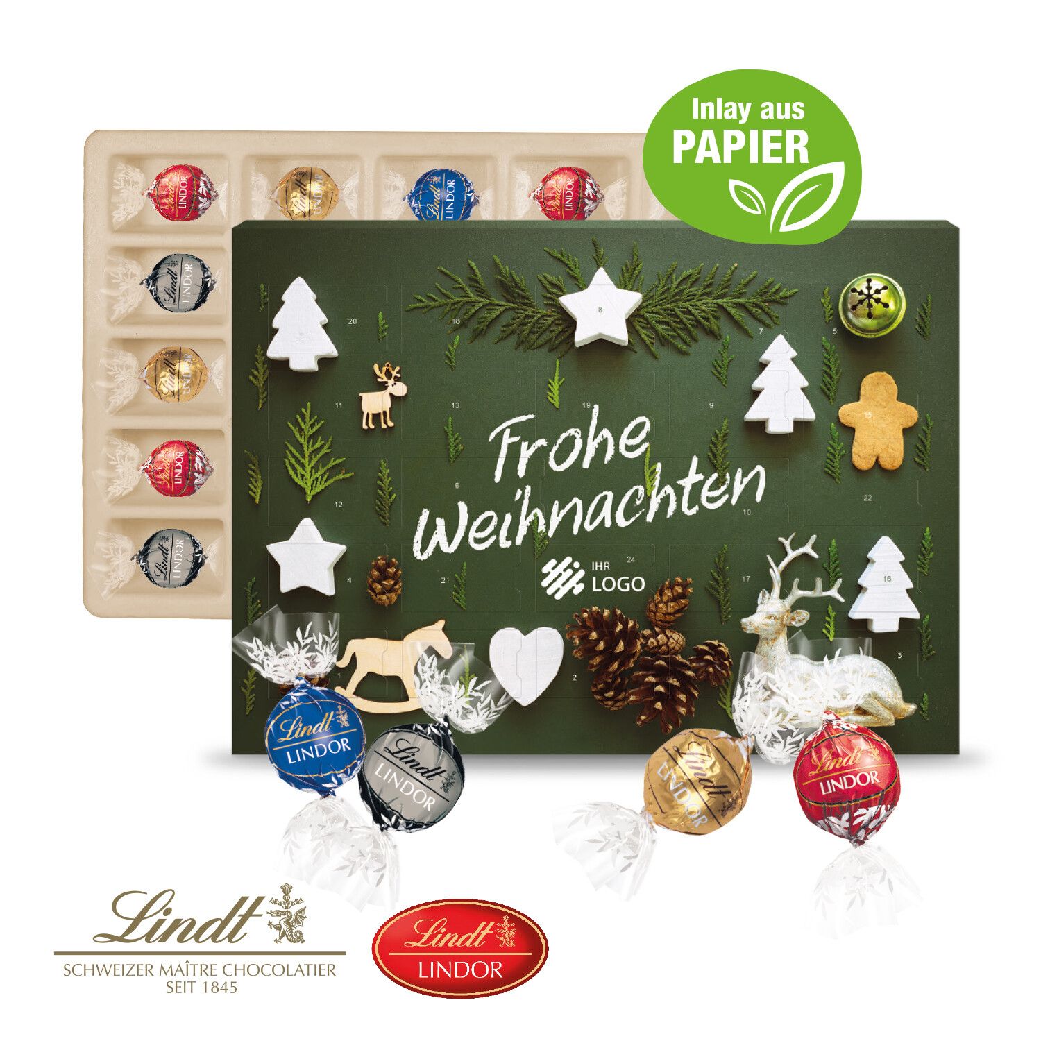 Adventskalender Lindt Lindor, Inlay Aus Papier-156