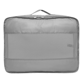 Veredelungsposition auf der großen Kleidertasche über dem Netz